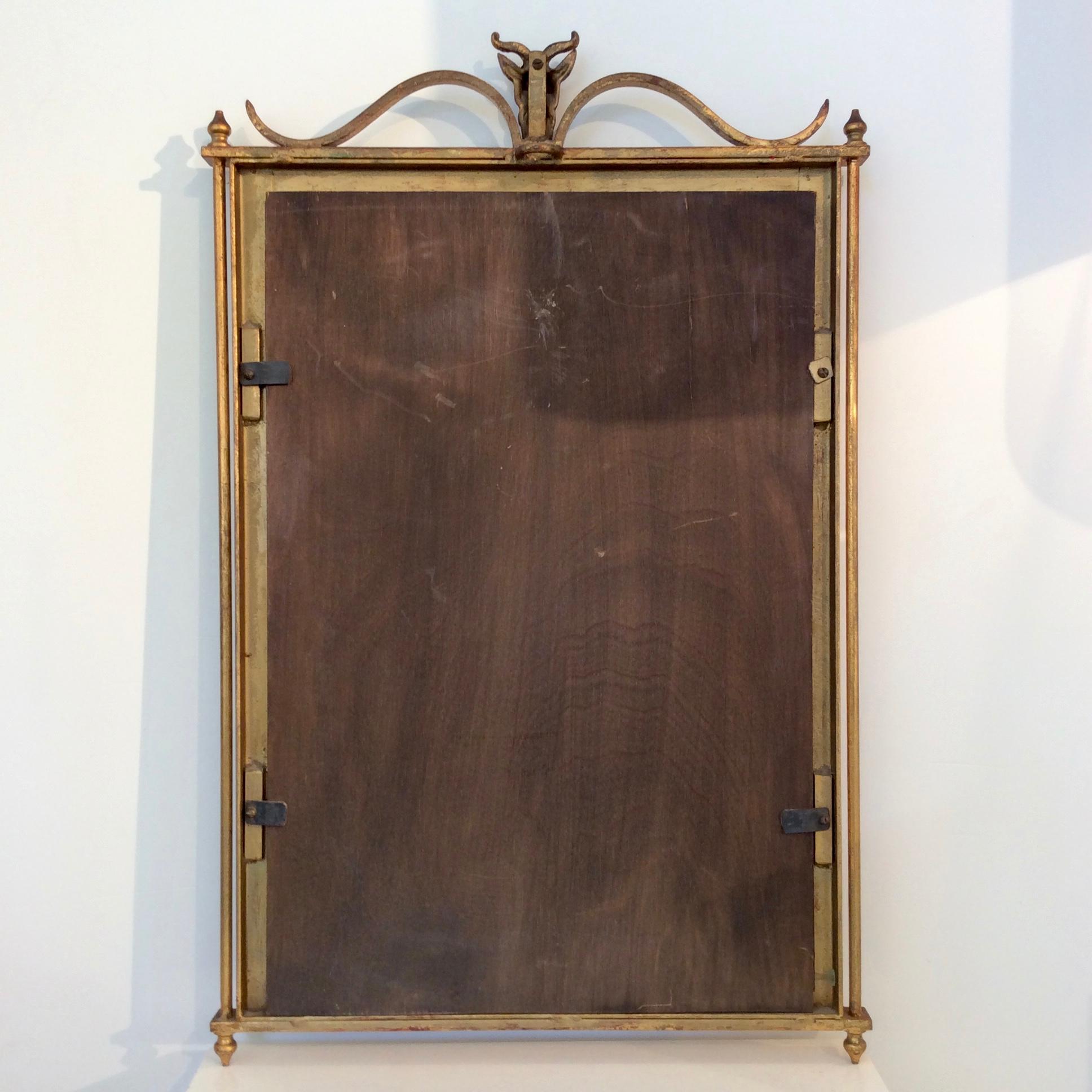 Gilt Metal Wall Mirror, Ramsay France, circa 1940 1