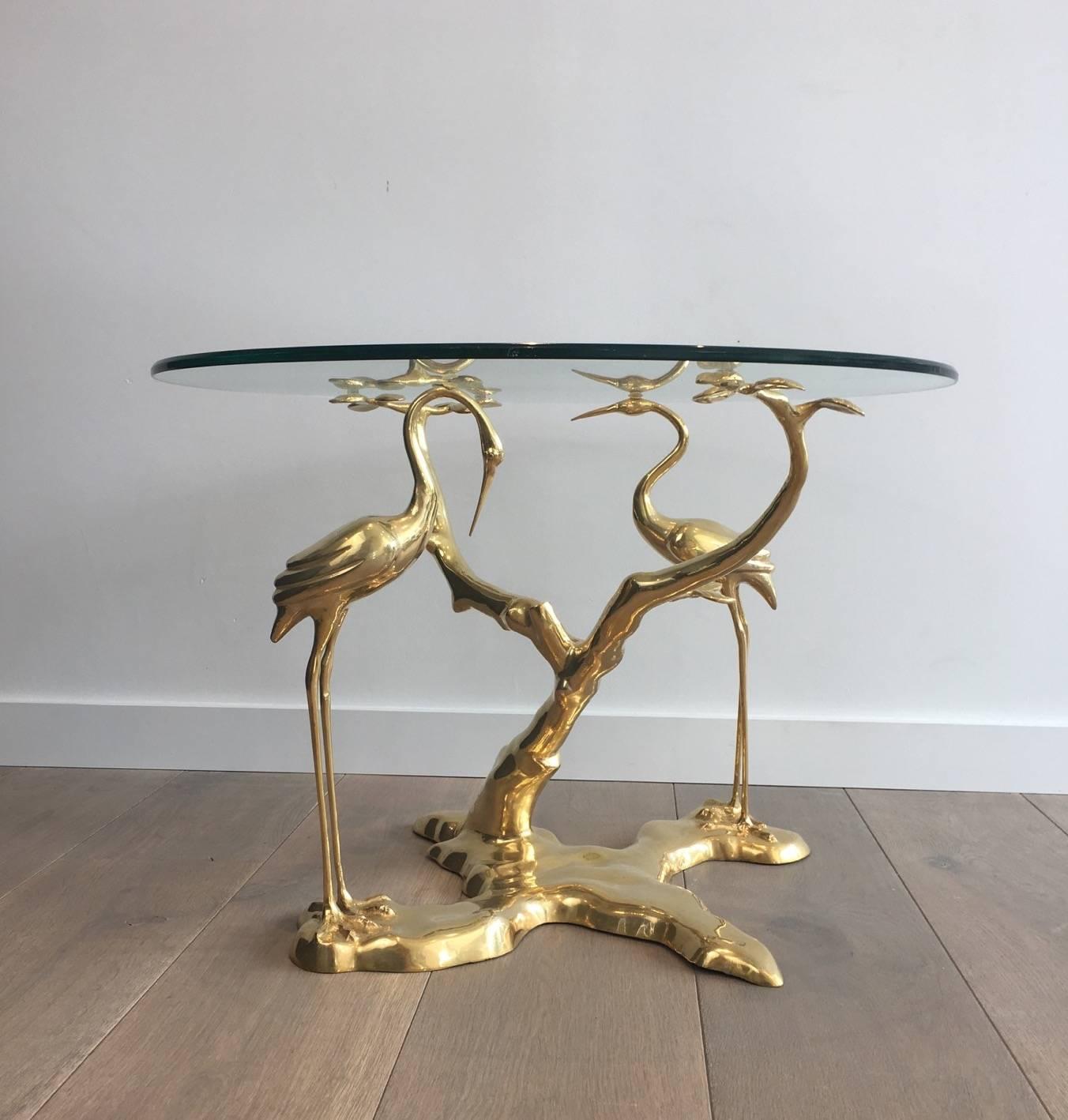 Gilt Mid-Century Modern Bronze Coffee Table by Willy Daro In Excellent Condition In Buchanan, NY