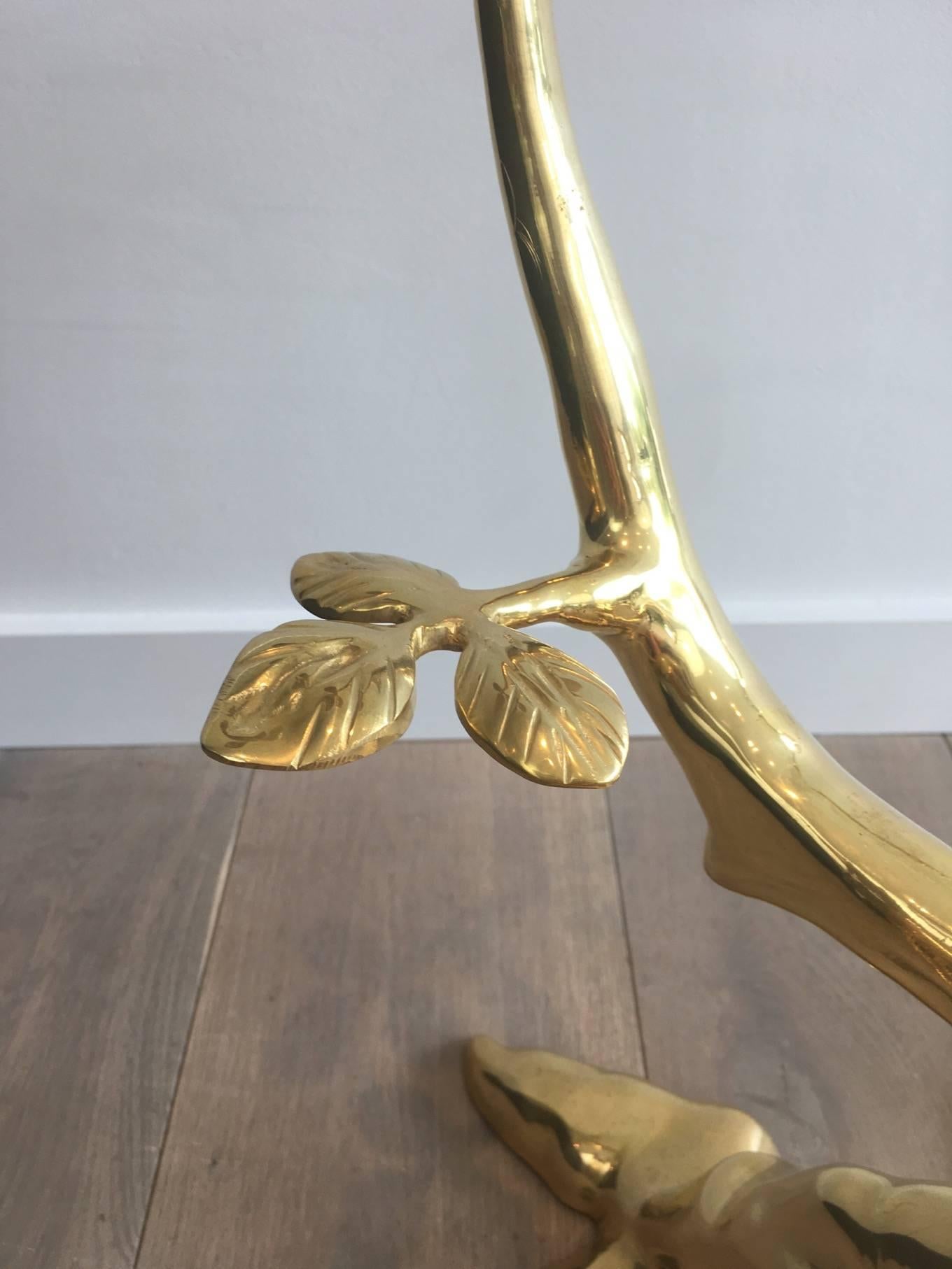 Gilt Mid-Century Modern Bronze Coffee Table by Willy Daro 3
