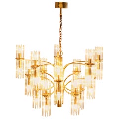 Gilt Mid-Century Modern Chandelier by Gaetano Sciolari for Lightolier, 1960s