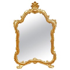 Gilt Mirror Large Italian Carved Wood