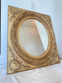 Gilt Mirror Medaillon Napoleon III