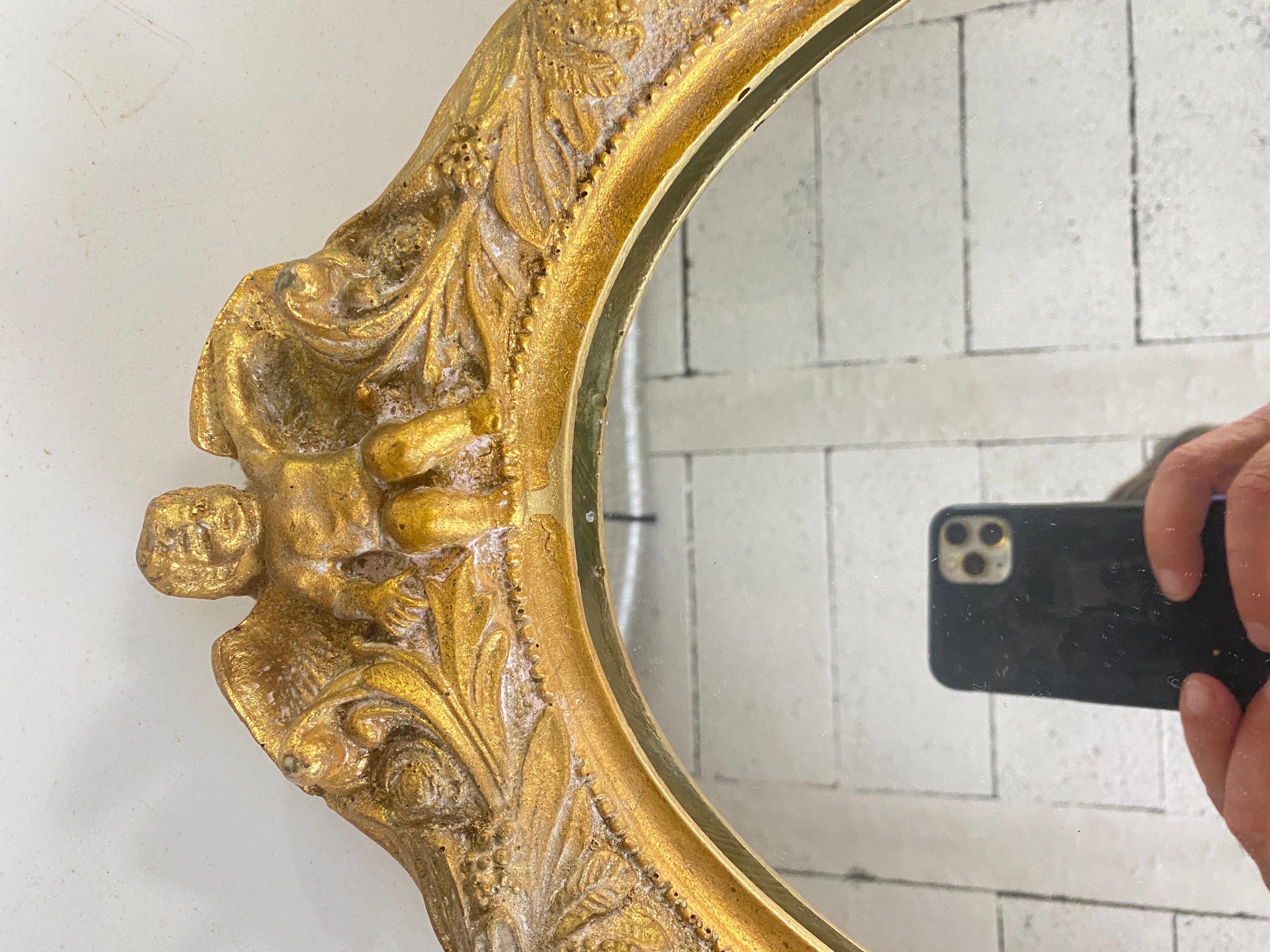 Miroirs en résine à patine ancienne dorée, 20e siècle Ensemble de 2 en vente 3