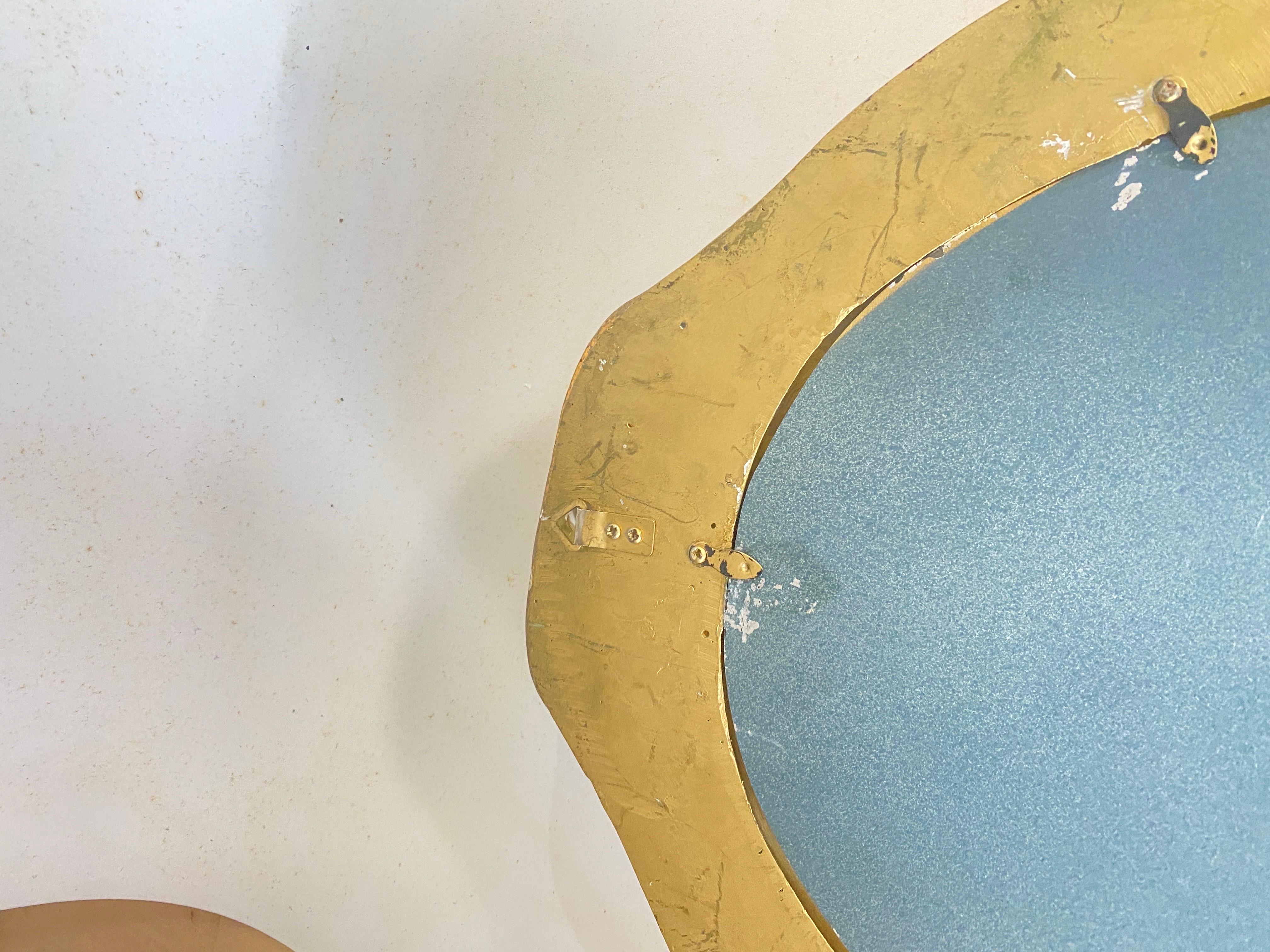 Miroirs en résine à patine ancienne dorée, 20e siècle Ensemble de 2 Bon état - En vente à Auribeau sur Siagne, FR