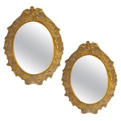 Gilt Mirrors in Resin Old Gilt Patina Style, 20th Century Set of 2