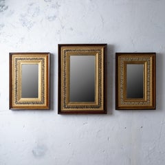 Gilt Mirrors in Shadowbox Frames, c.1890, set of 3