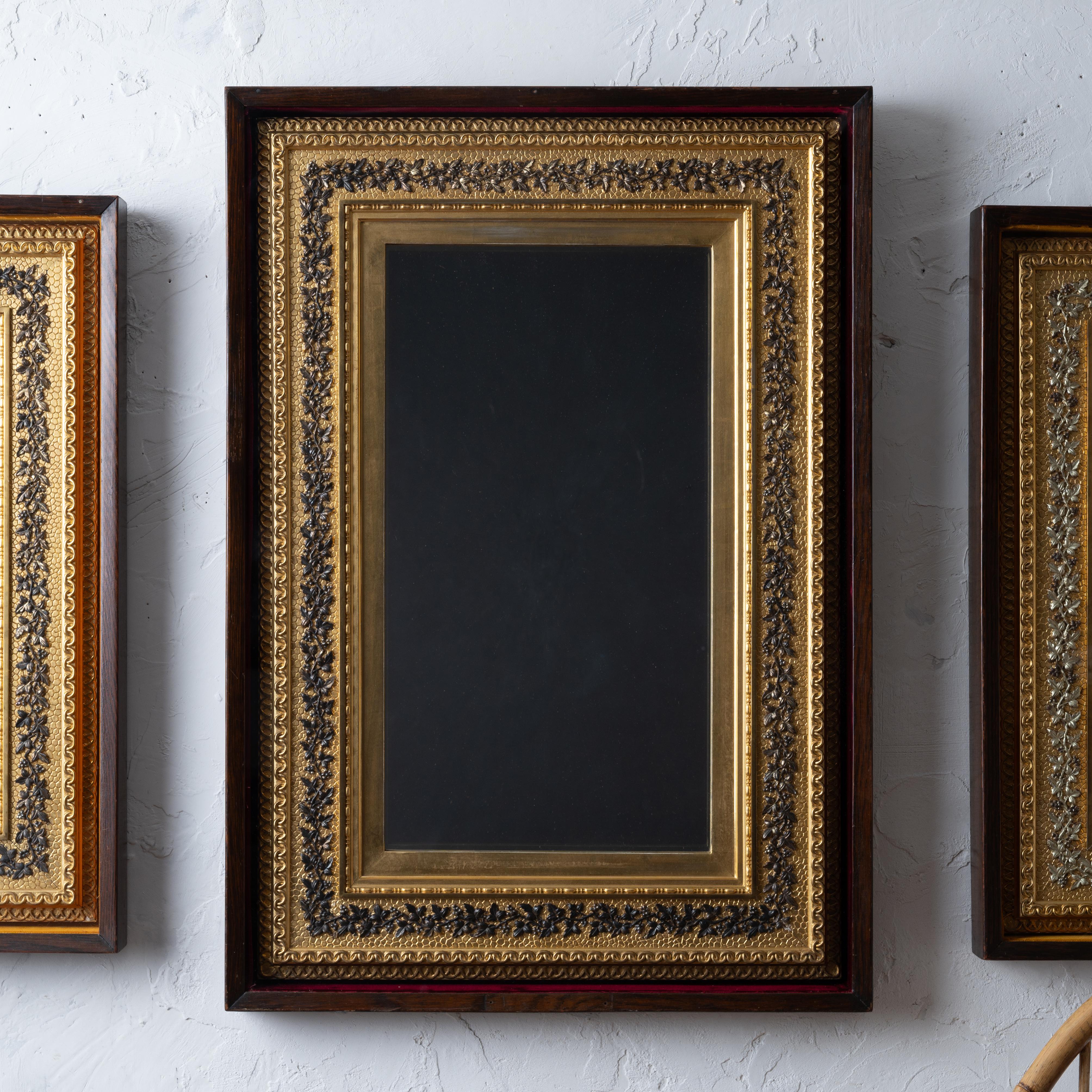 American Gilt Mirrors in Shadowbox Frames, c.1890, set of 3 For Sale