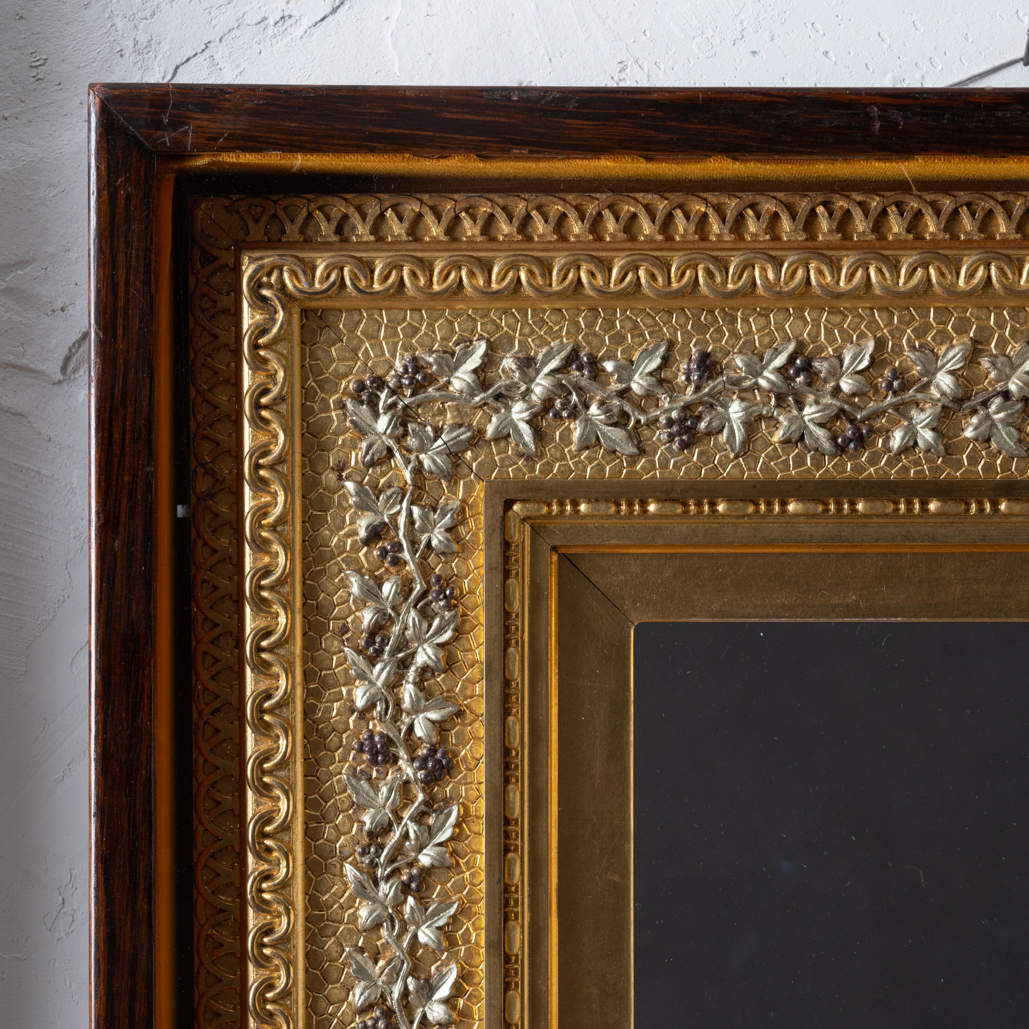 Gilt Mirrors in Shadowbox Frames, c.1890, set of 3 In Good Condition For Sale In Savannah, GA