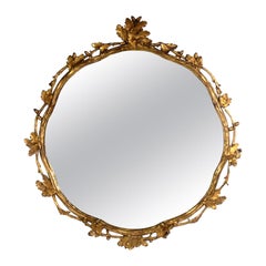 Gilt Oak Leaf Branches Mirror, circa 1940s