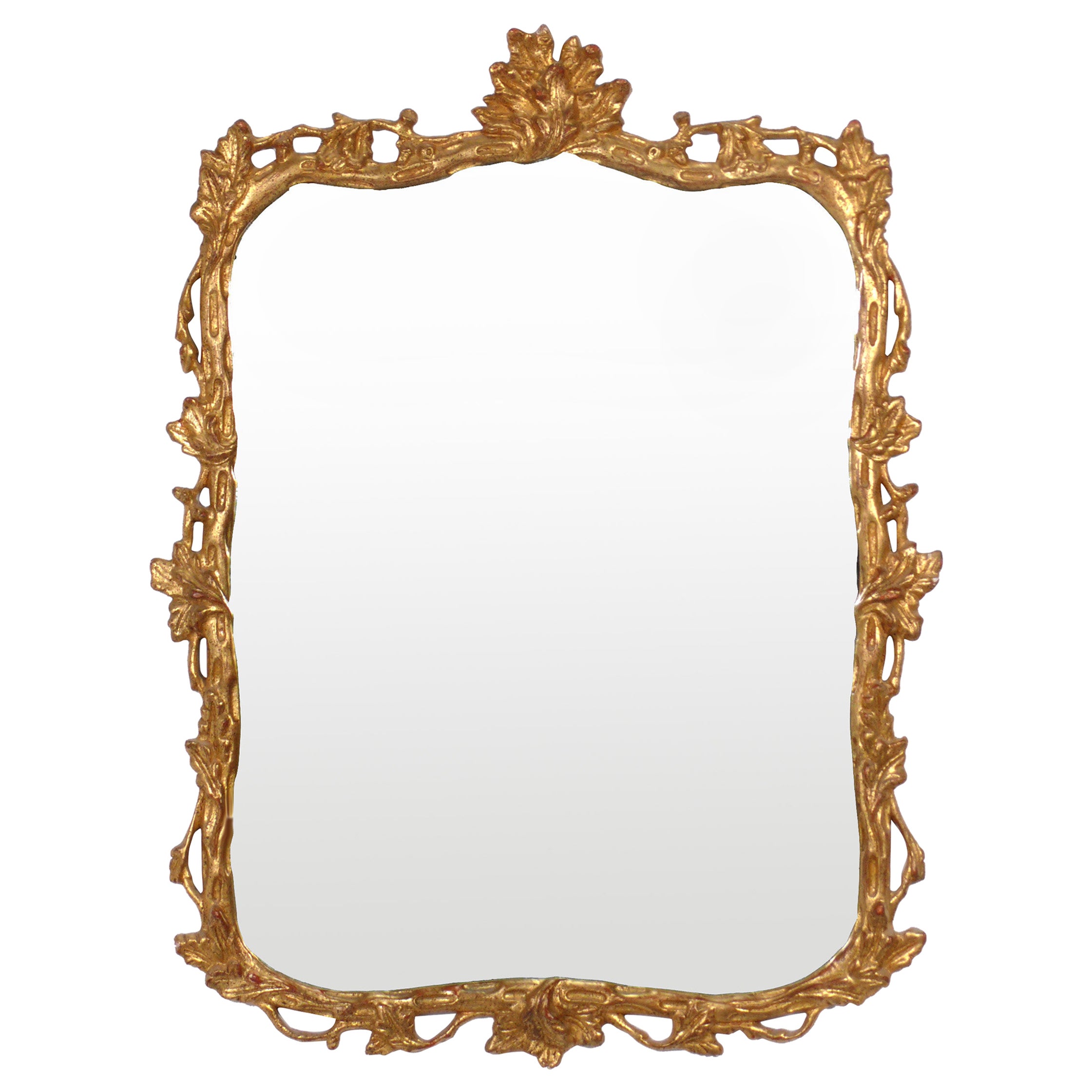 Specchio con foglie di Oak dorate del Carlyle Hotel NYC