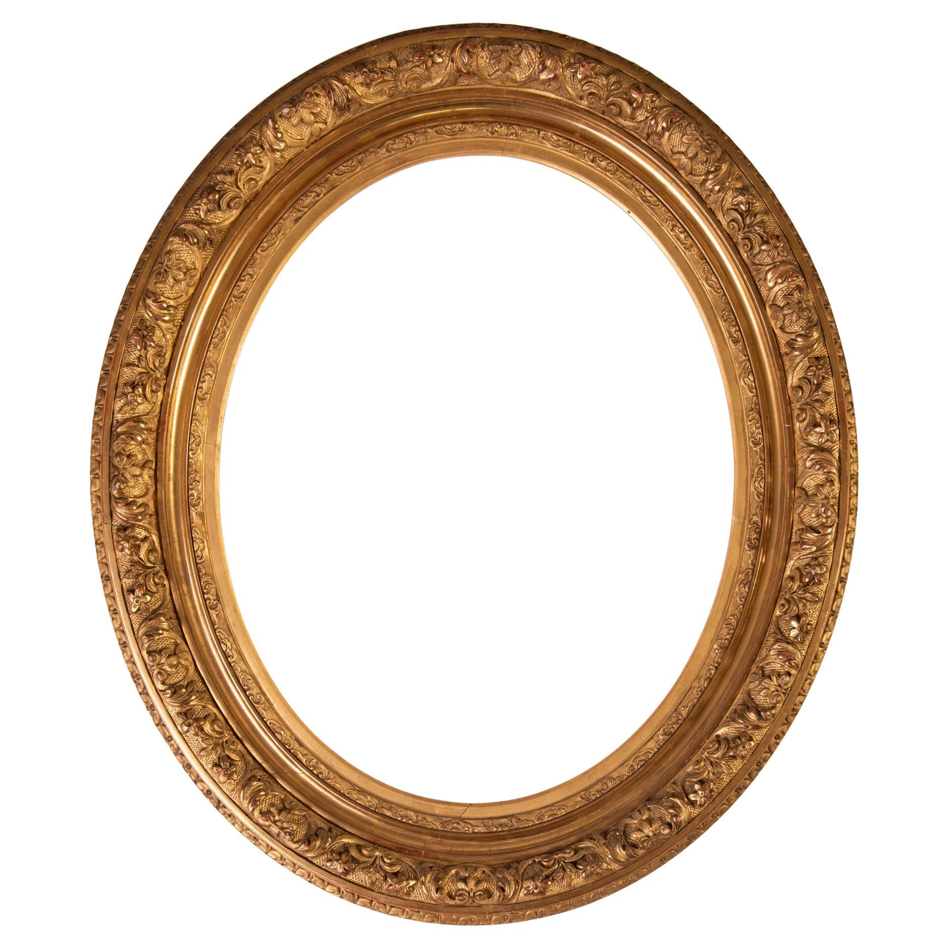 Gilt Oval Antique Frame