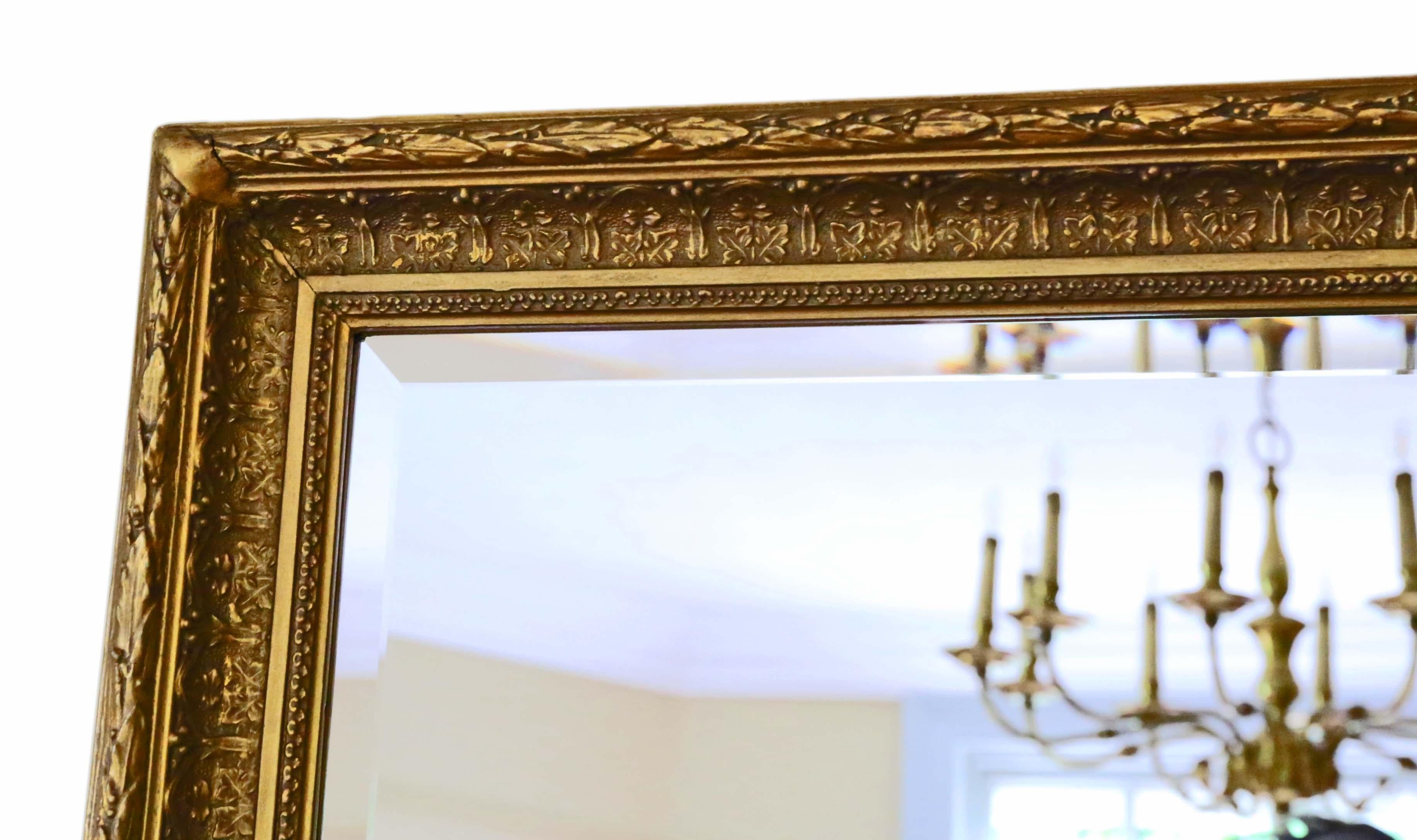 Gilt Overmantle or Wall Mirror In Good Condition In Wisbech, Cambridgeshire