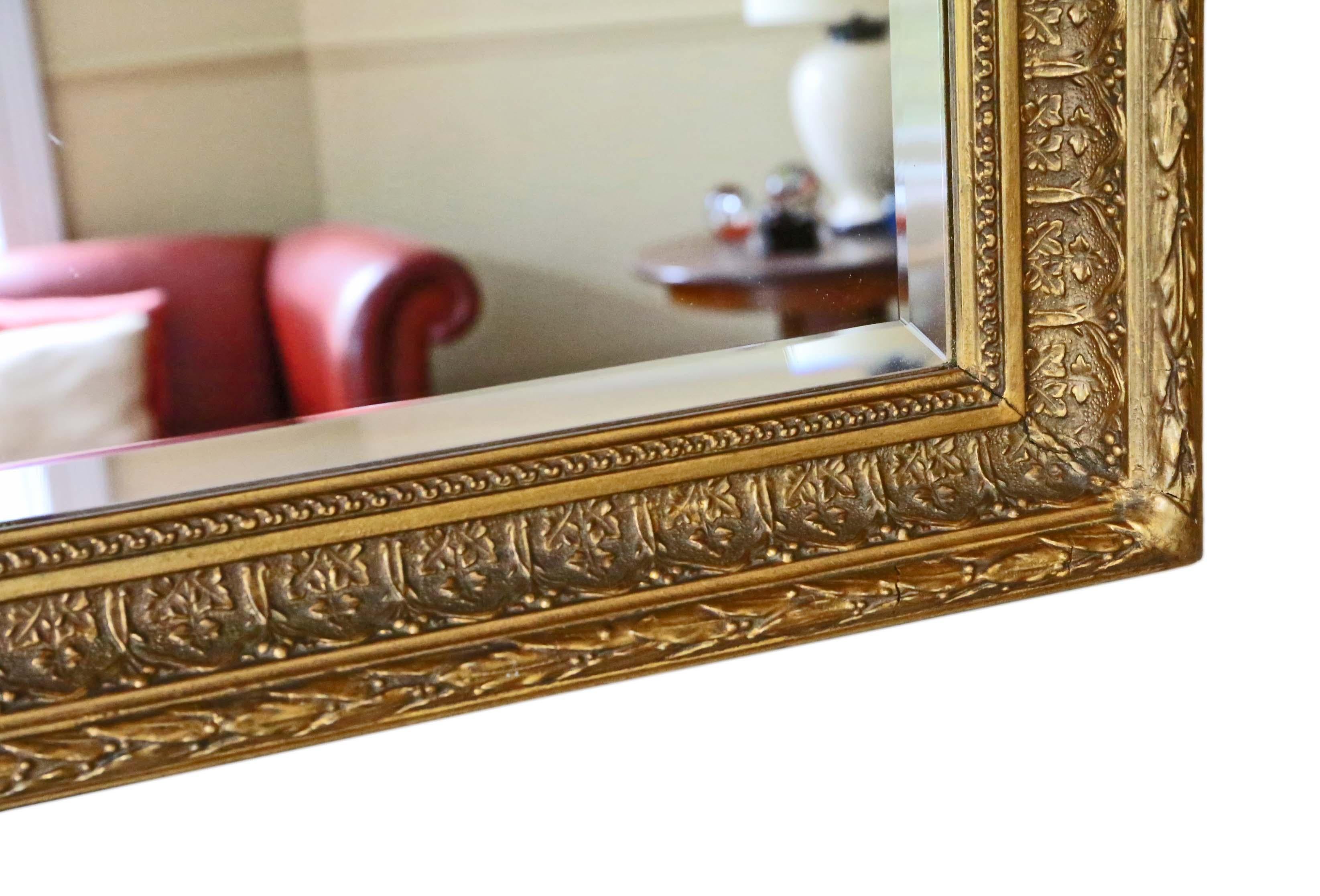 Giltwood Gilt Overmantle or Wall Mirror
