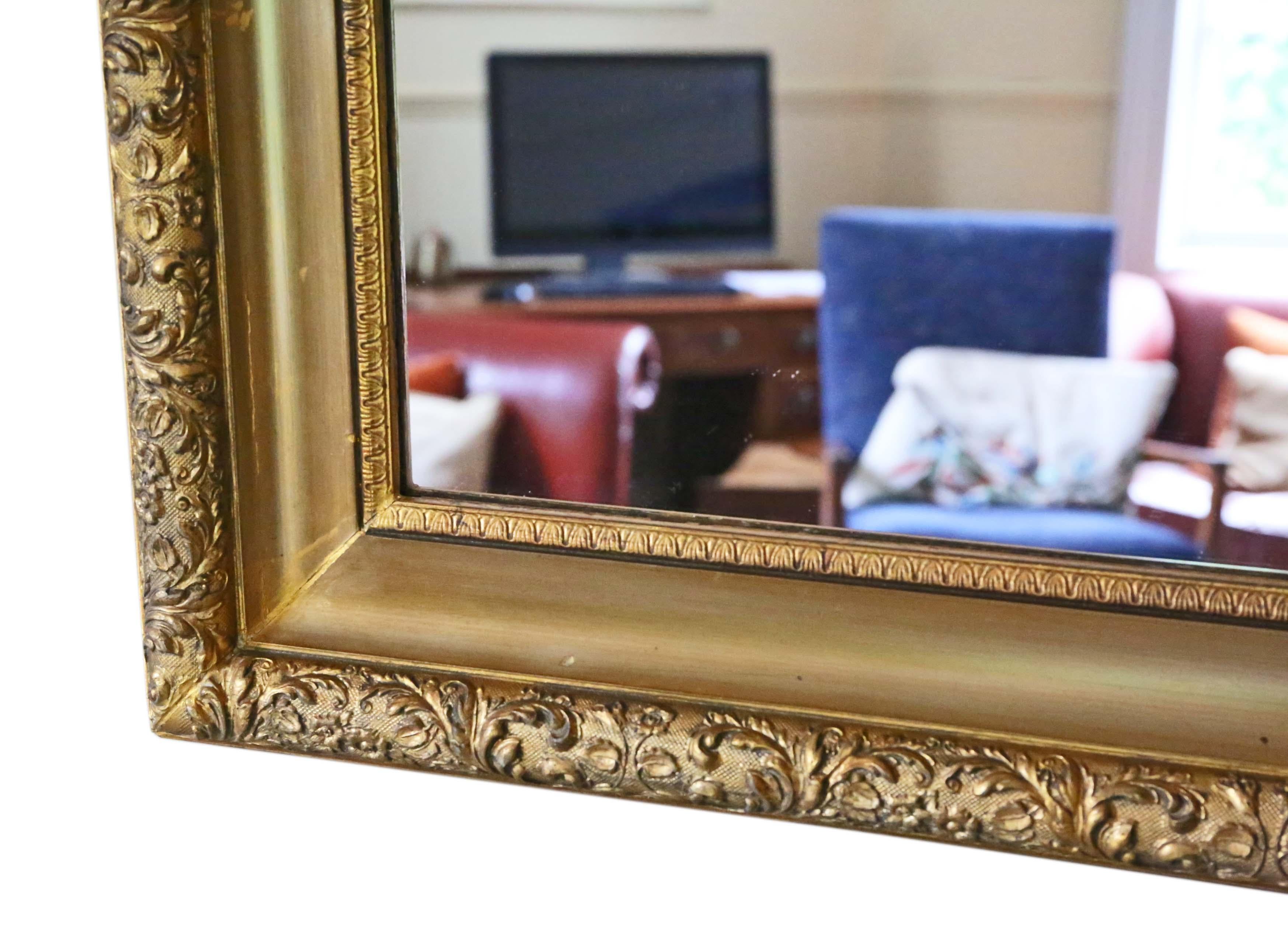 Giltwood Gilt Overmantle or Wall Mirror