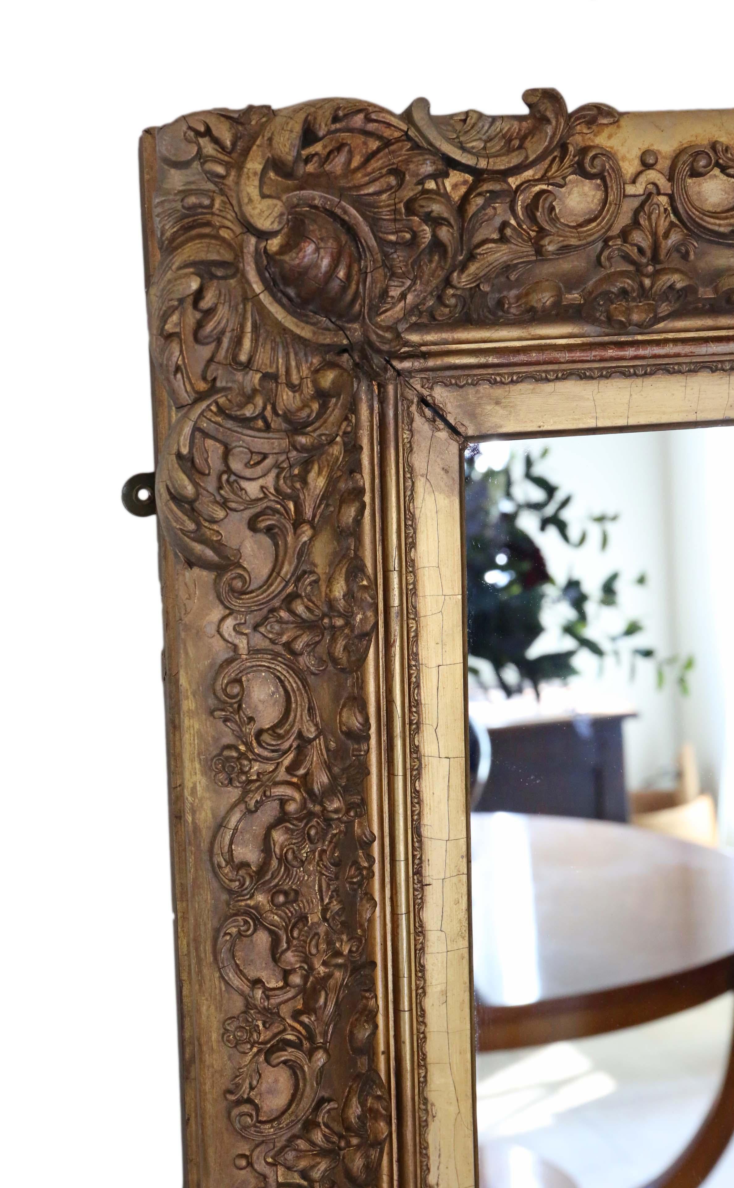Charming quality Gilt Overmantle or Wall Mirror 19th Century  In Good Condition In Wisbech, Cambridgeshire