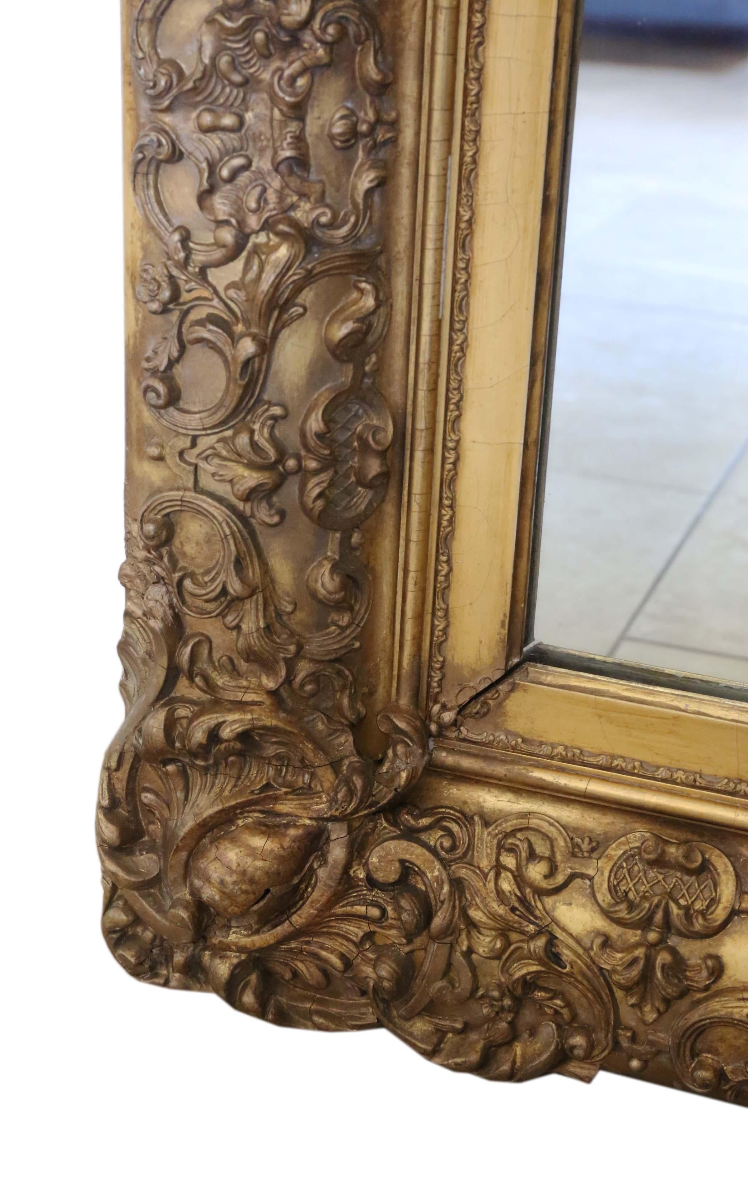 Charming quality Gilt Overmantle or Wall Mirror 19th Century  1