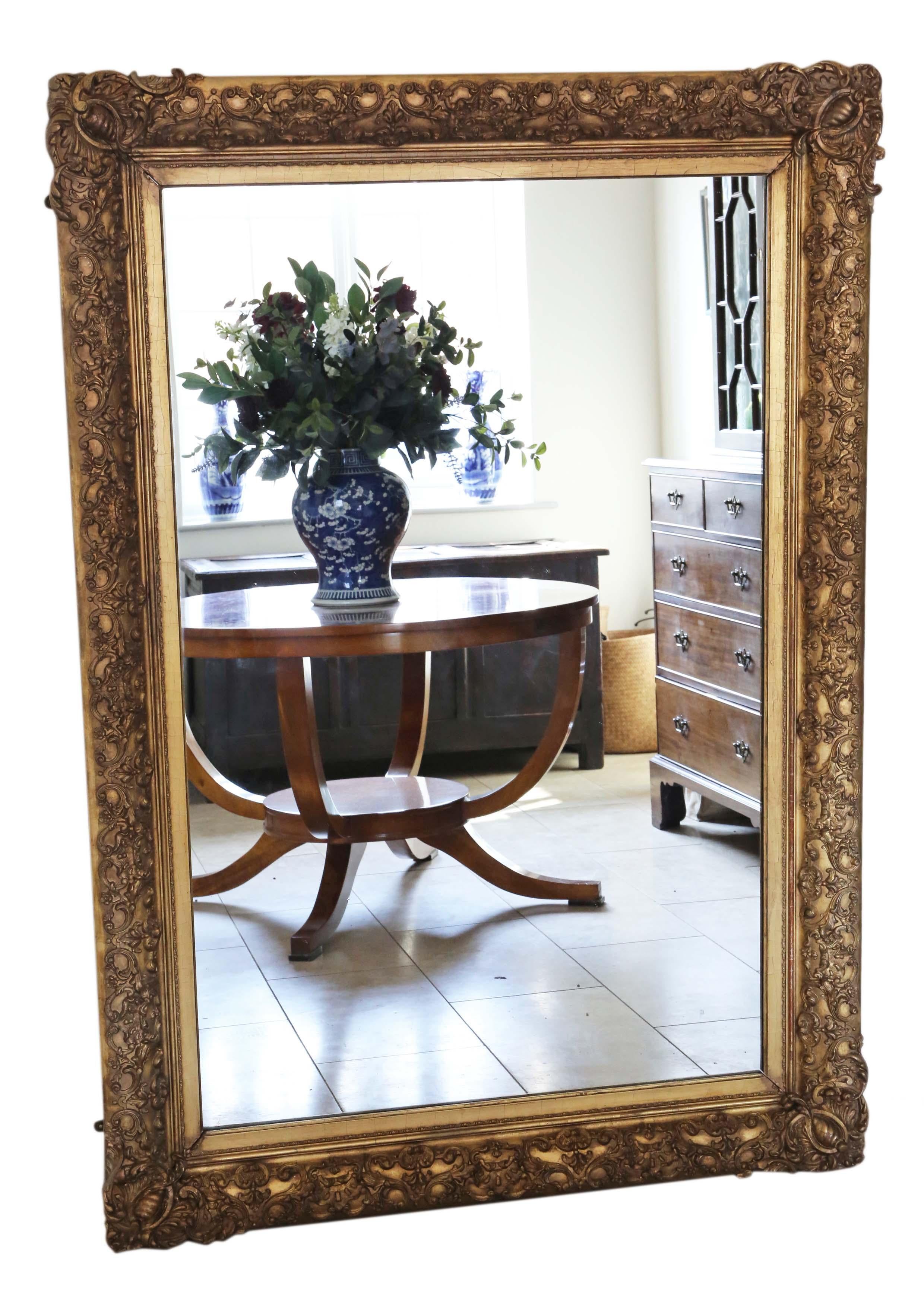 Charming quality Gilt Overmantle or Wall Mirror 19th Century  5