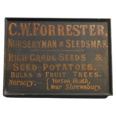 Gilt Painted Timber Seedsman's Trade Sign