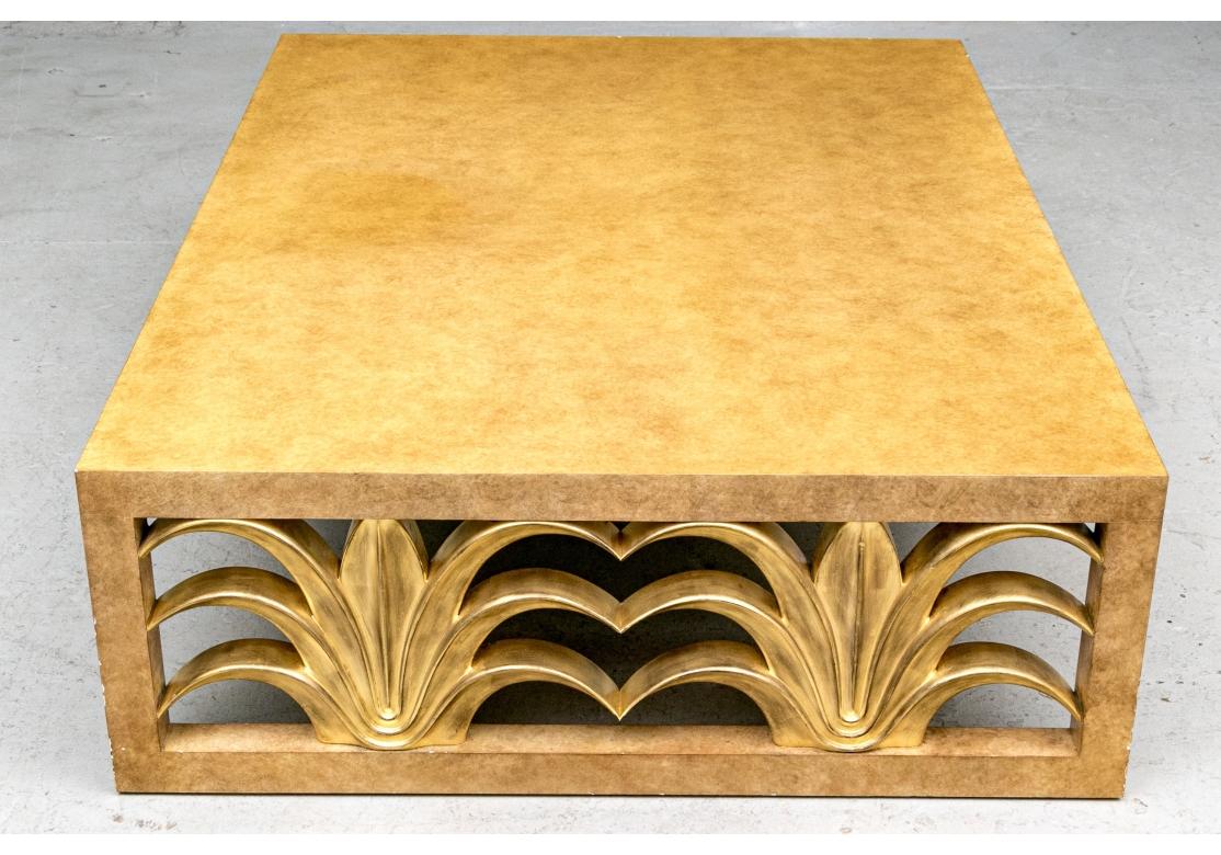 Gilt Palm Tree Cocktail Table After Robsjohn Gibbings For Sale 4