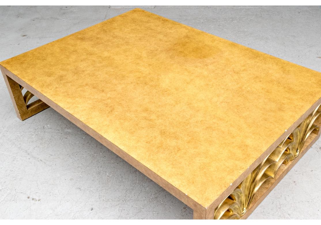 Hollywood Regency Gilt Palm Tree Cocktail Table After Robsjohn Gibbings For Sale
