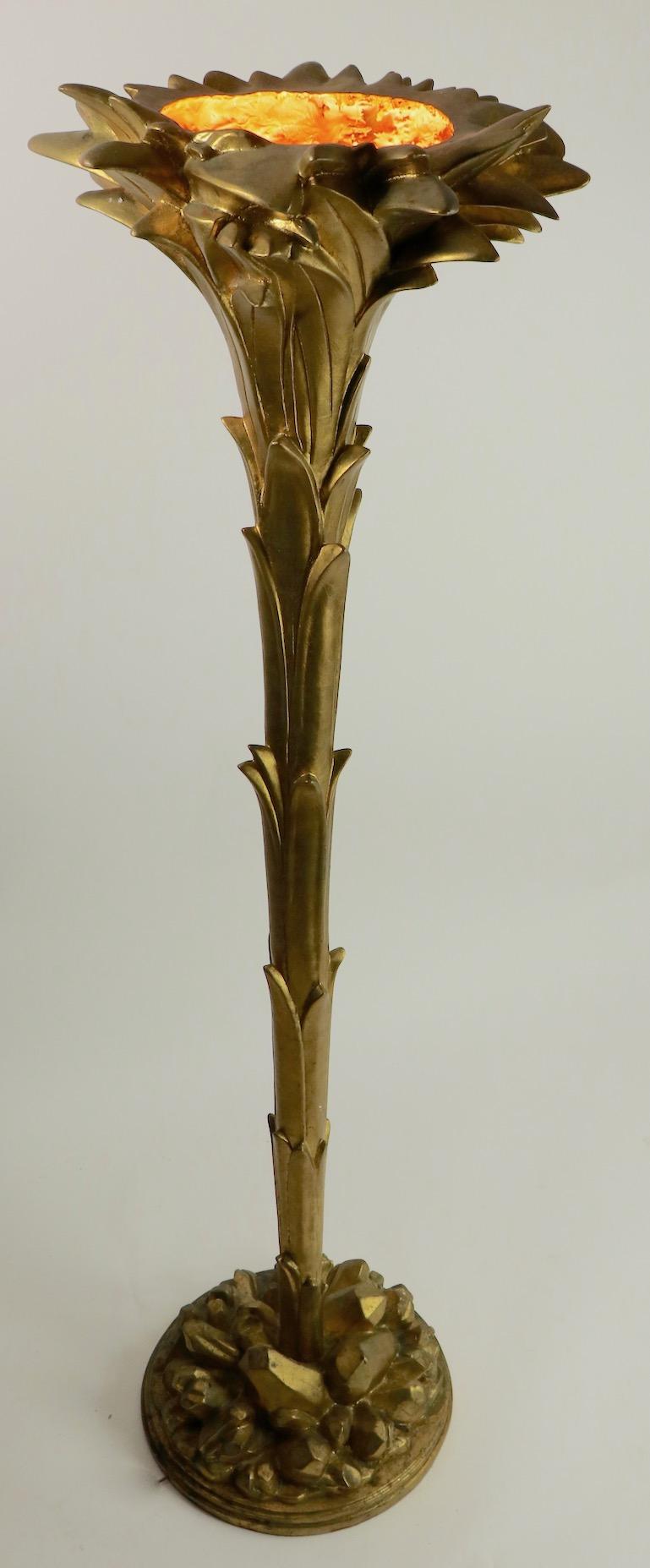 Gilt Palm Tree Torchiere Attributed to Serge Roche 4