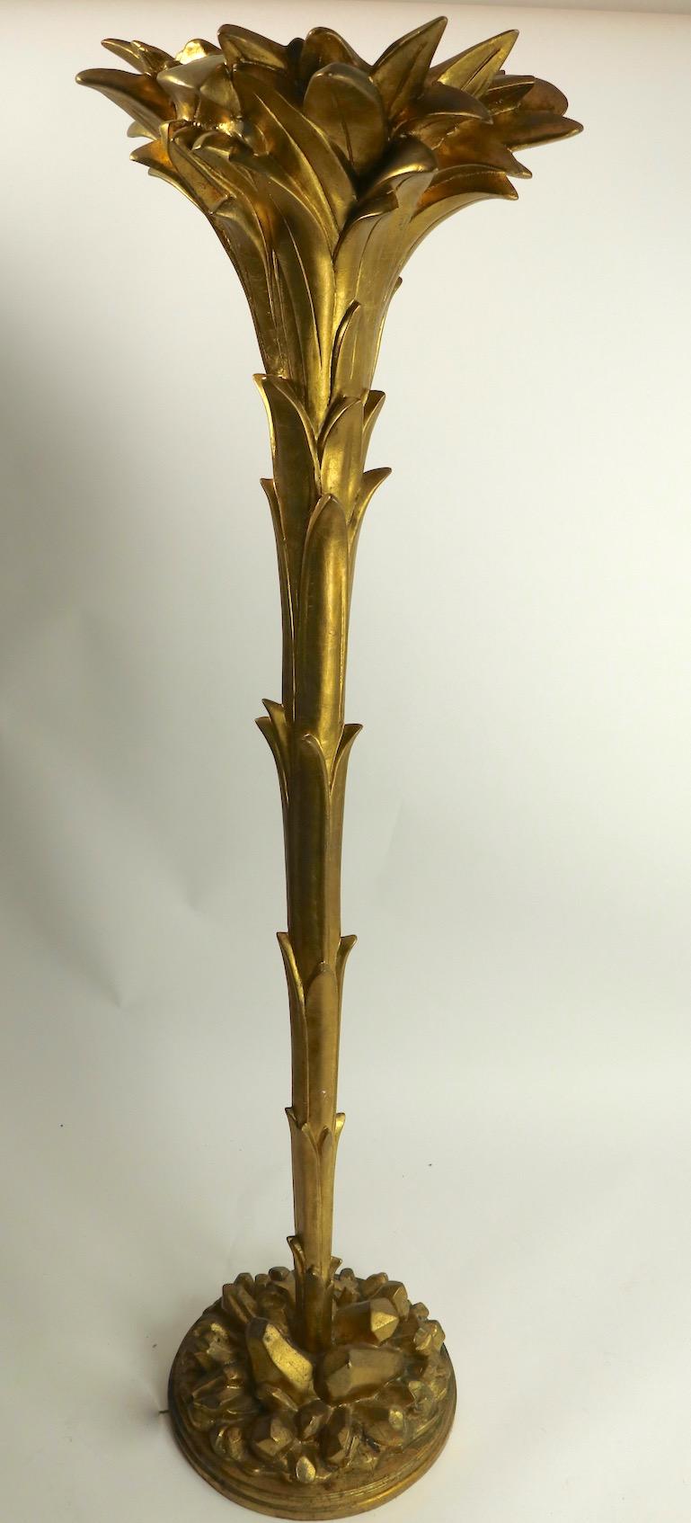 Gilt Palm Tree Torchiere Attributed to Serge Roche 2