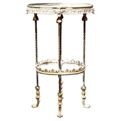 Arts & Crafts Gilt-Patinated Iron & Bronze Table Attributed to Oscar Bach