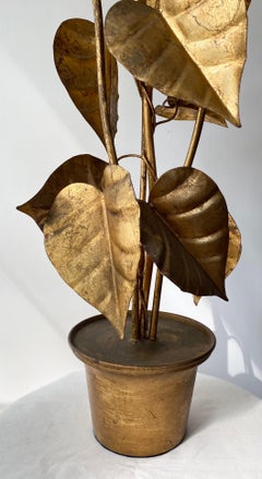 Gilt Plant Lamp