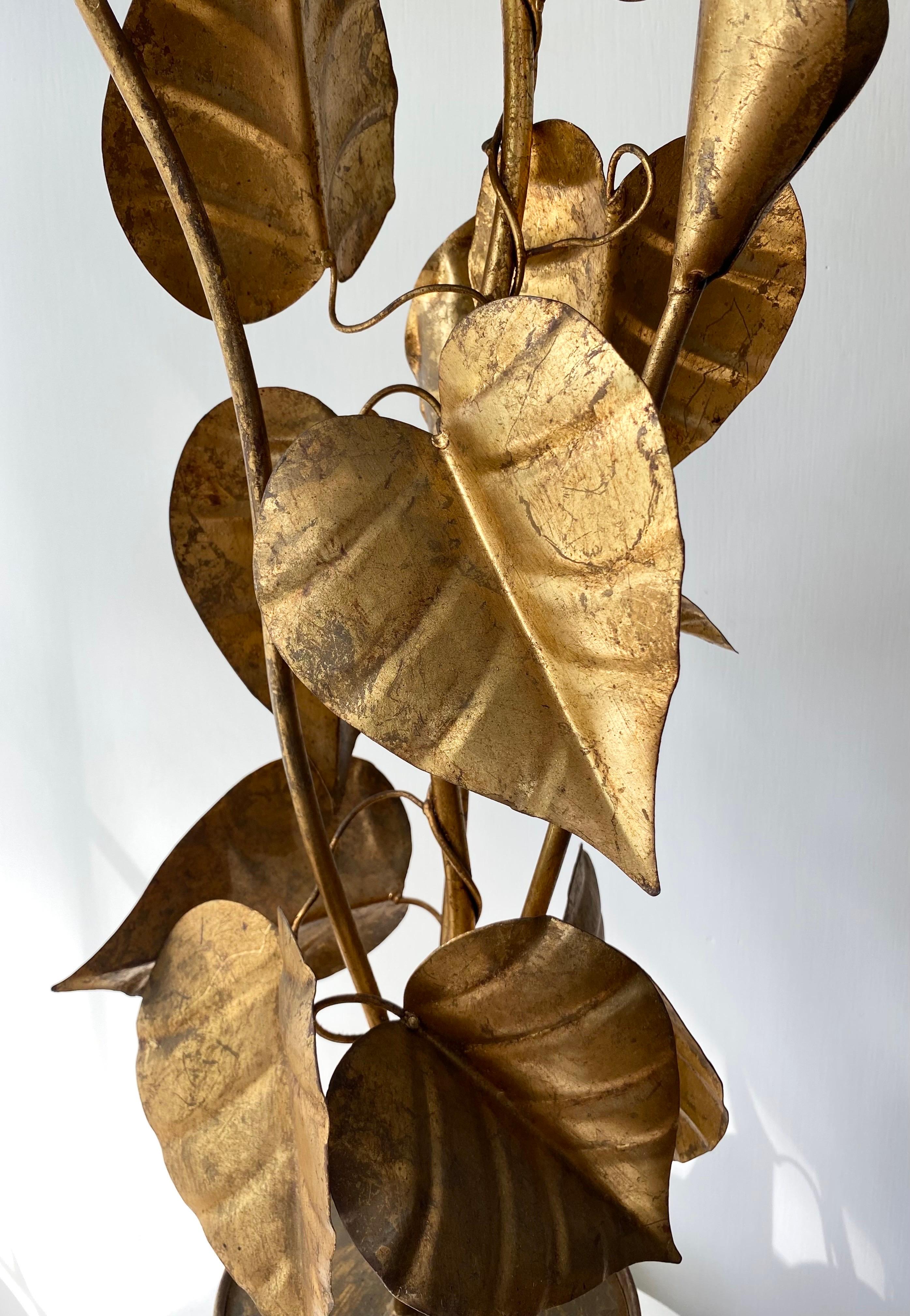 Lampe à plantes dorée Bon état - En vente à East Hampton, NY