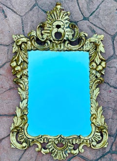 Gilt Plaster Wall Mirror in Baroque Style, Mid-20th Century