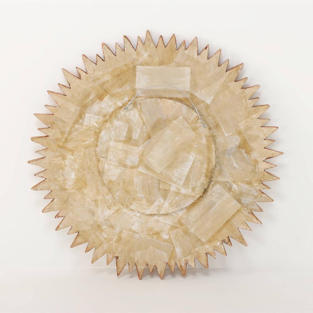 Contemporary Gilt Resin Starburst Mirror. For Sale