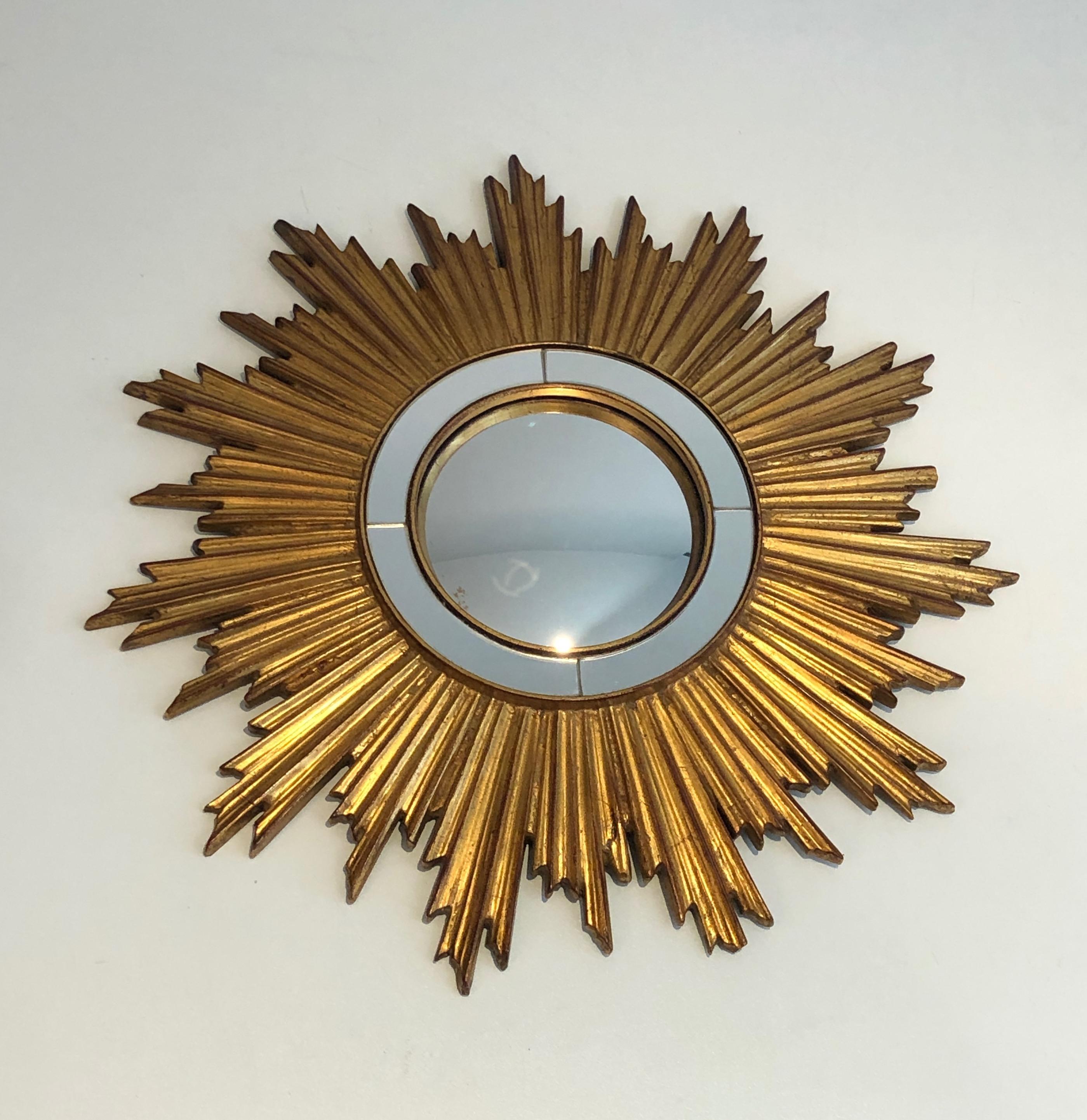 Gilt Resin Sunburst Mirror For Sale 4