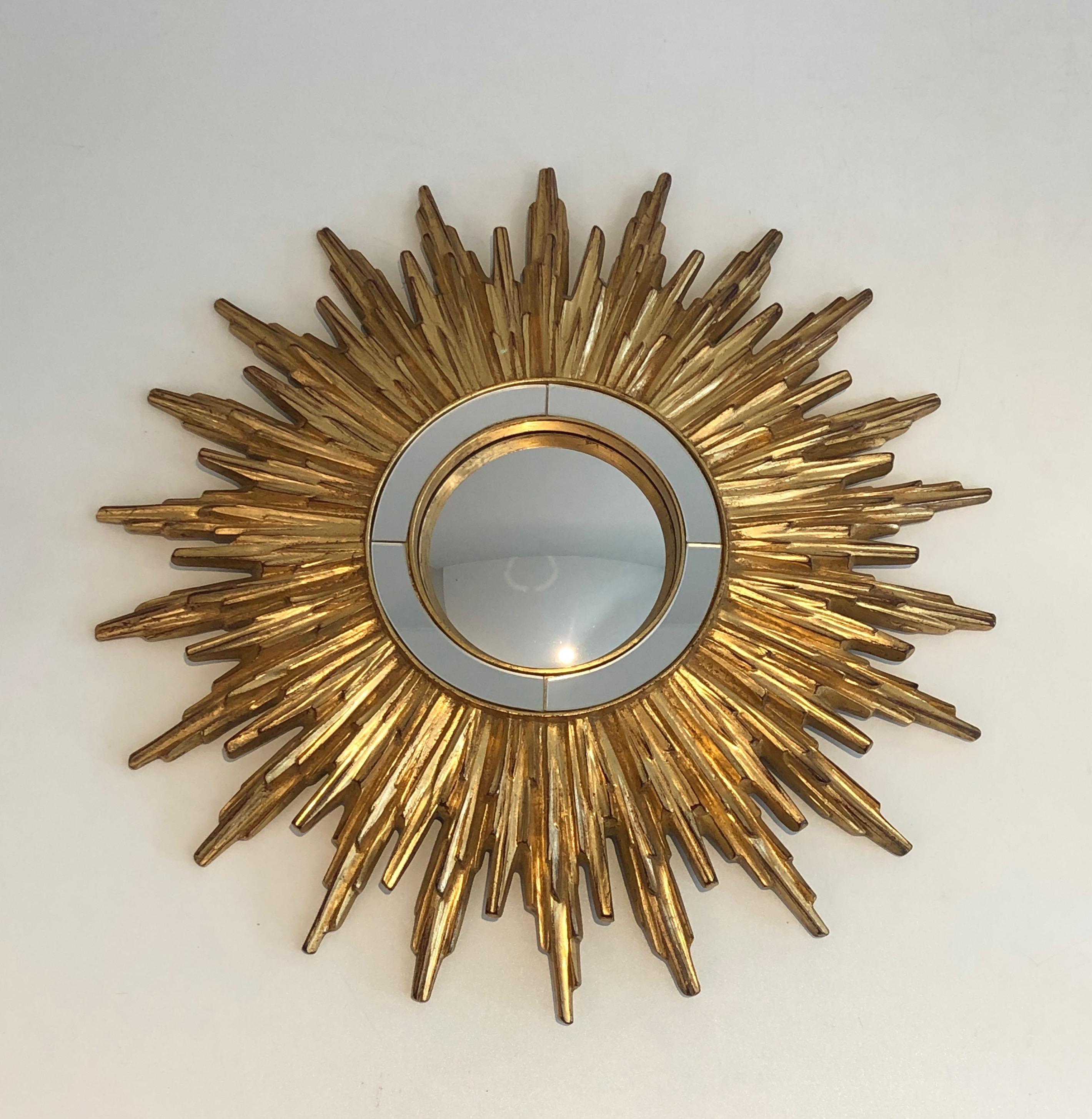 Gilt Resin Sunburst Mirror, French, Circa 1970 5