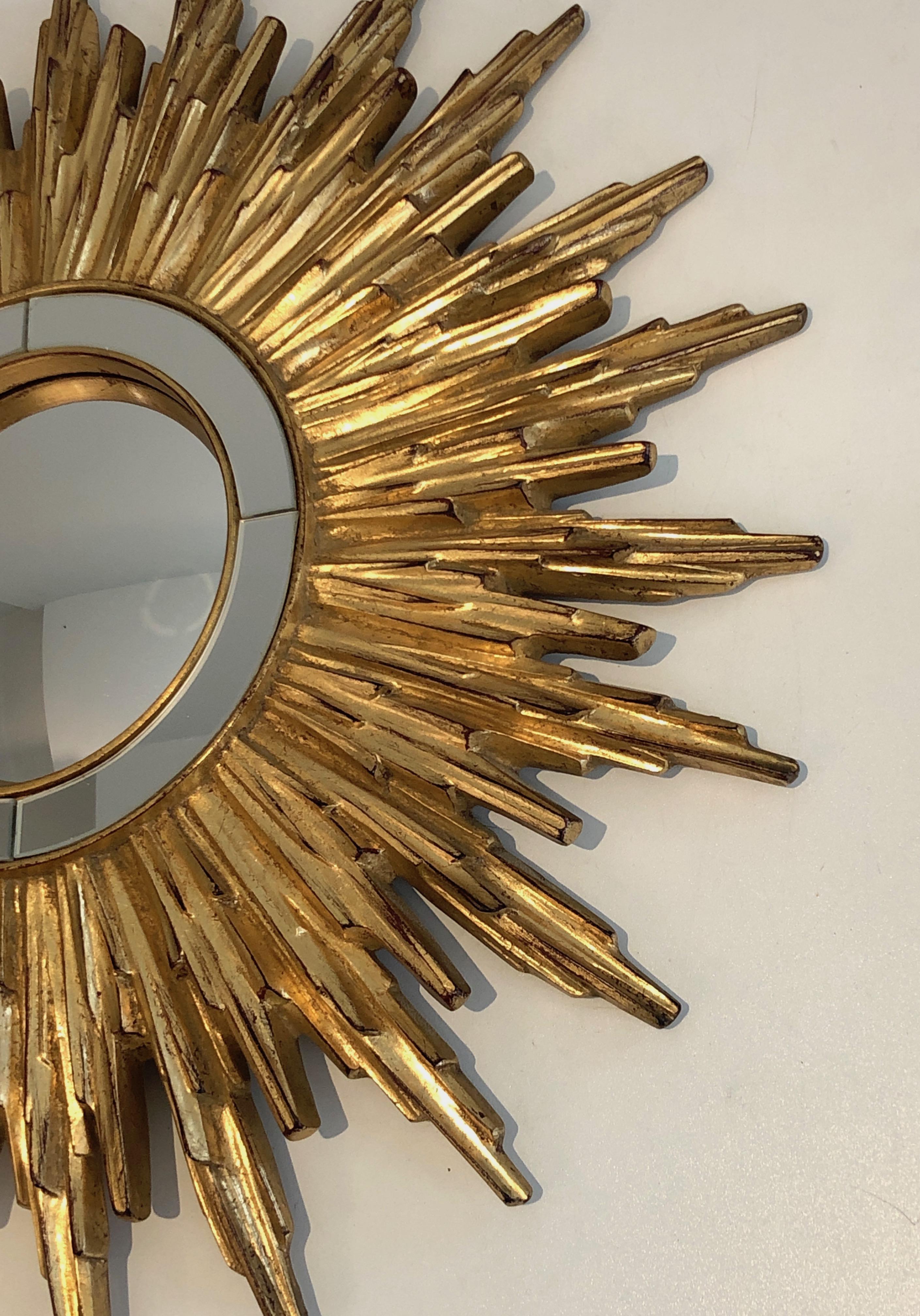 Gilt Resin Sunburst Mirror, French, Circa 1970 2