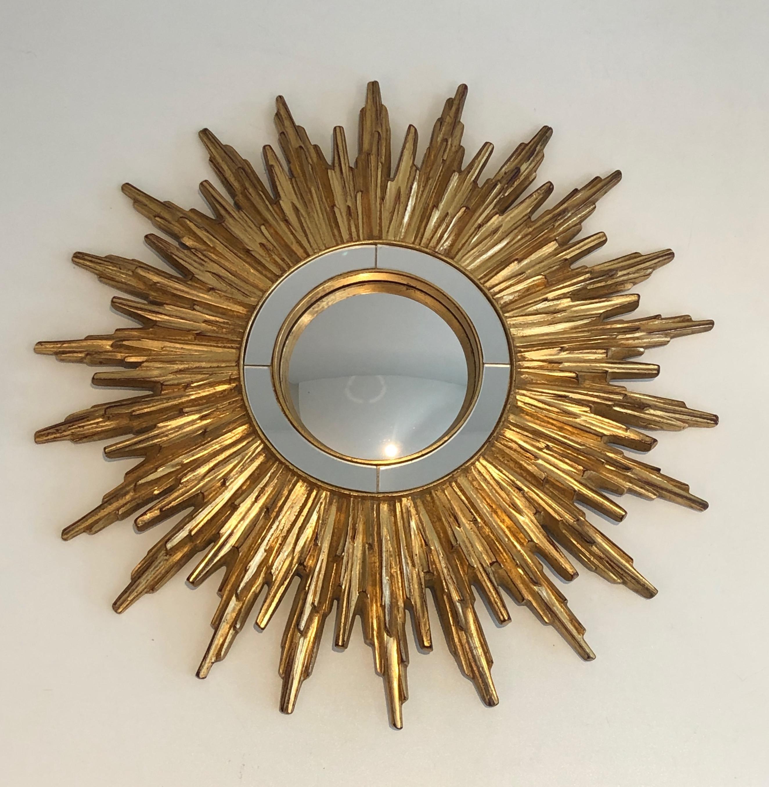 Gilt Resin Sunburst Mirror, French, Circa 1970 4