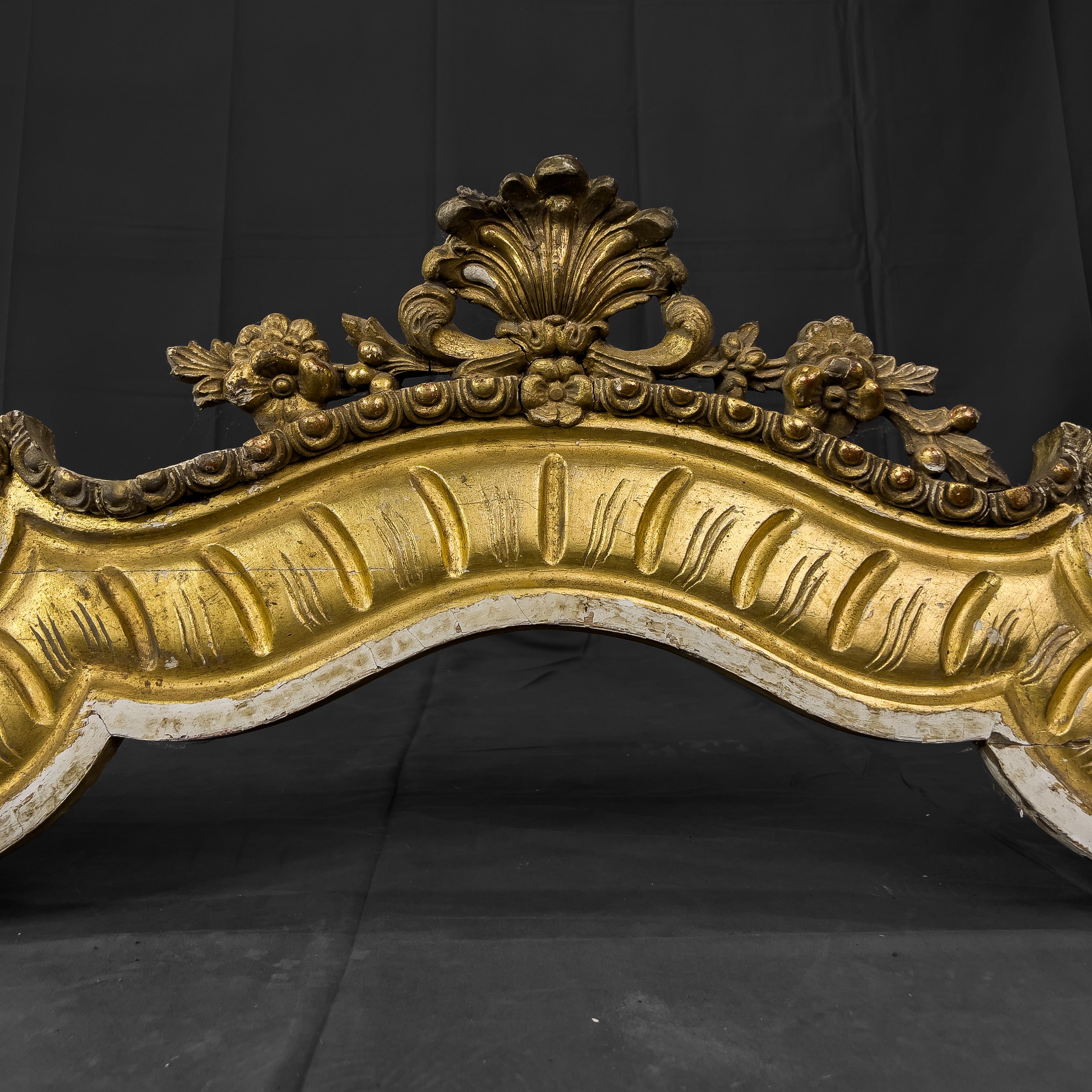 antique bed crown