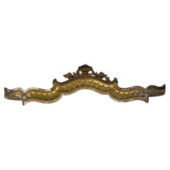 Vintage Gilt Rococo Style Bed Crown Canopy