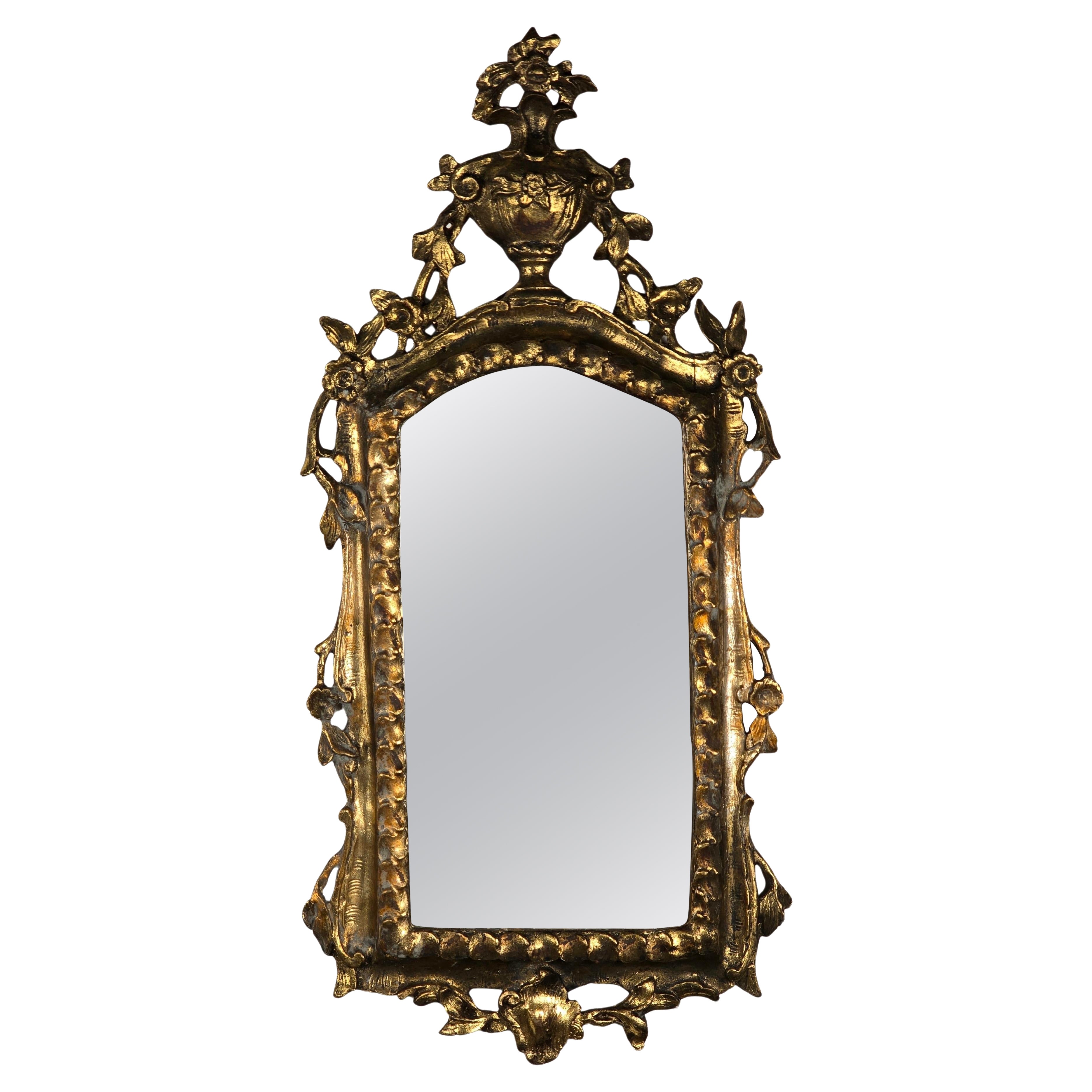 Gilt Rococo-Style Mirror, Mid-20th Century Museum Cast