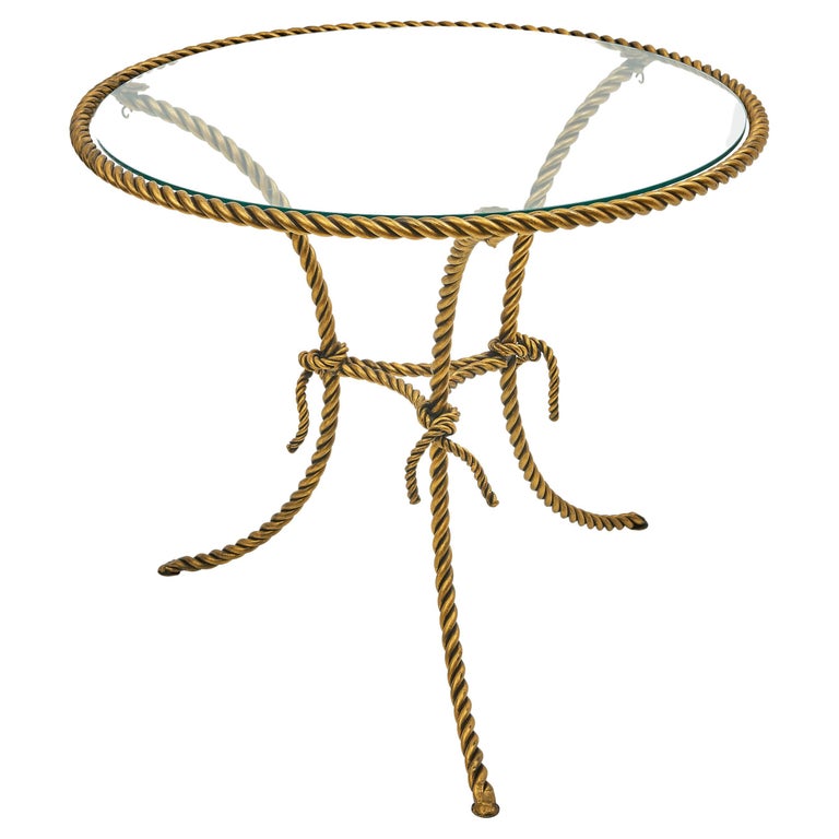 Gilt Rope Twist Table, c.1950 For Sale at 1stDibs