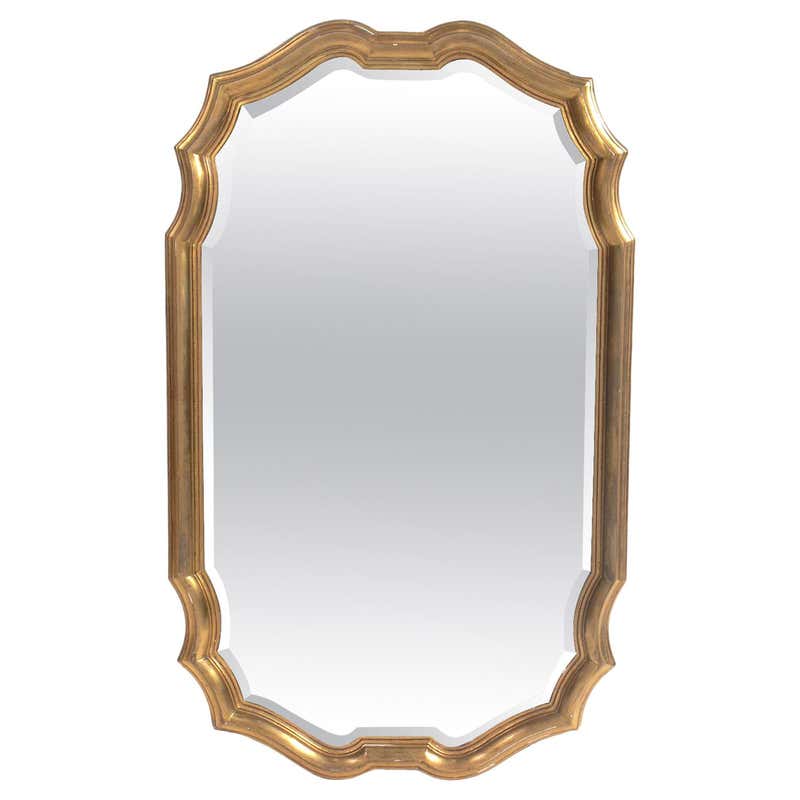 Vintage Ruffle Scalloped White Lacquered Wall Mirror at 1stDibs | white ...
