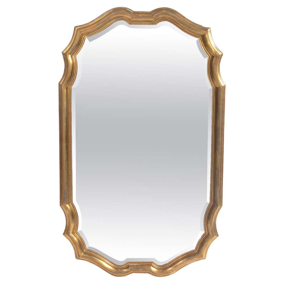 Vintage Ruffle Scalloped White Lacquered Wall Mirror at 1stDibs | white ...