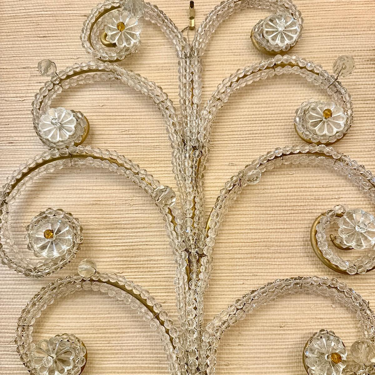 Apliques dorados con cuentas de cristal en Bueno estado para la venta en New York, NY