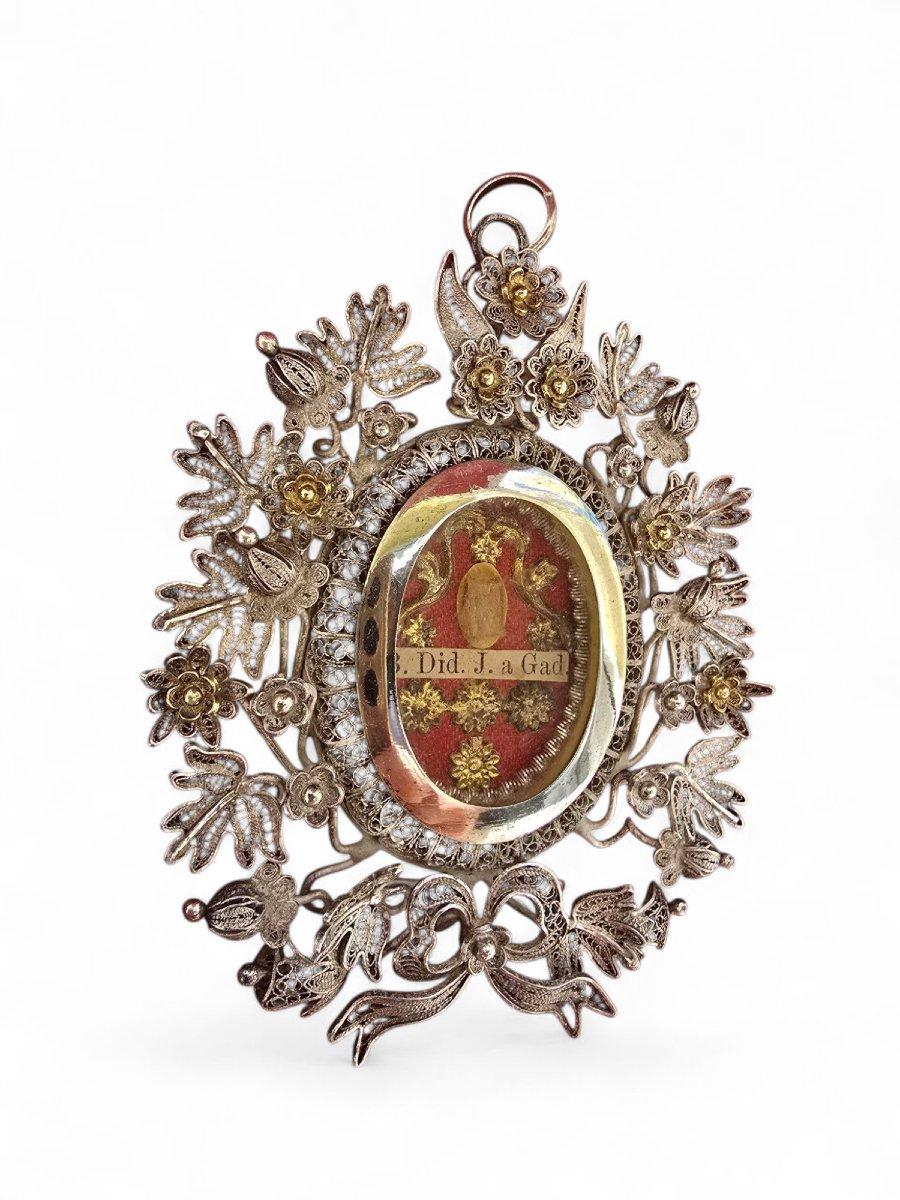 Doré Reliquaire en argent doré - 19e siècle en vente