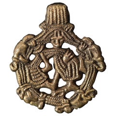 Antique Gilt Silver Viking Pendant, 10th-11th Century