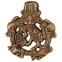 Antique Gilt Silver Viking Pendant, 10th-11th Century