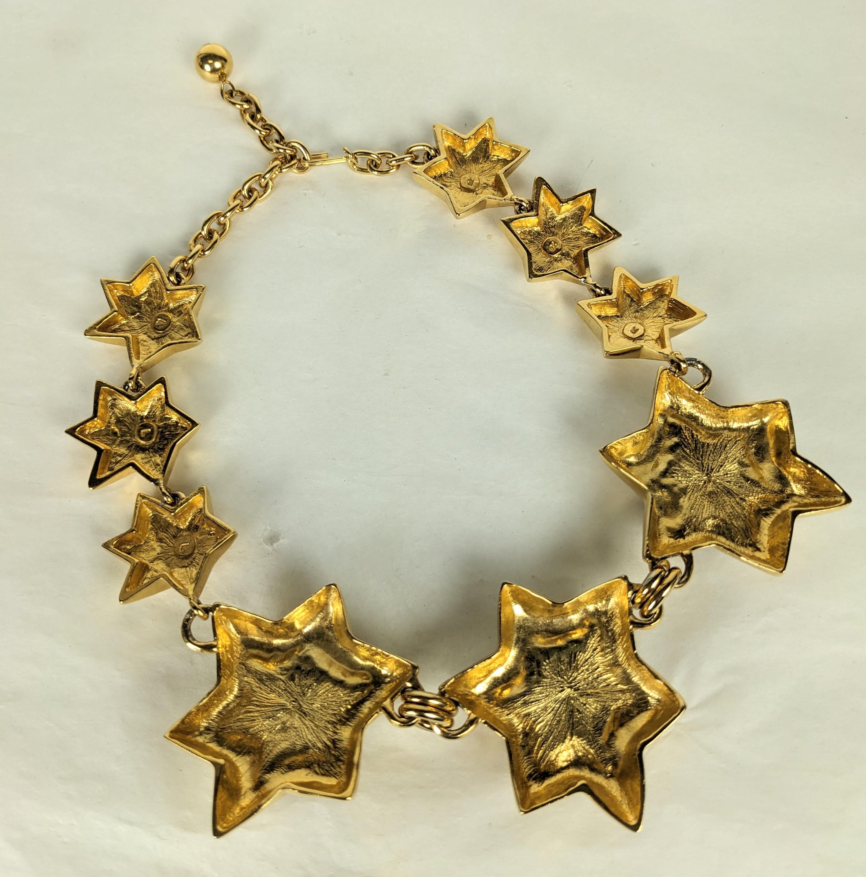 Gilt Star Motif Necklace For Sale 1