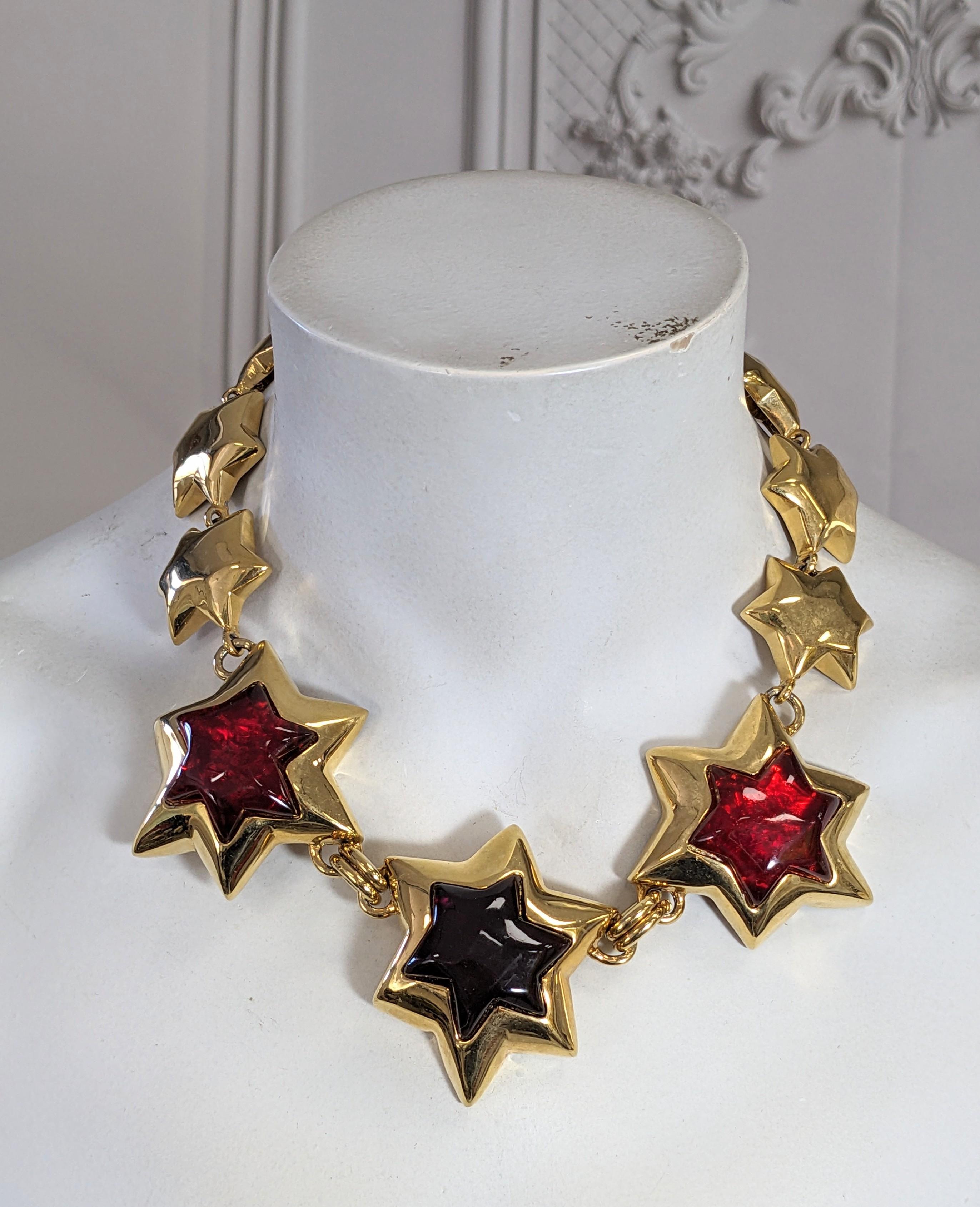 Gilt Star Motif Necklace For Sale 2