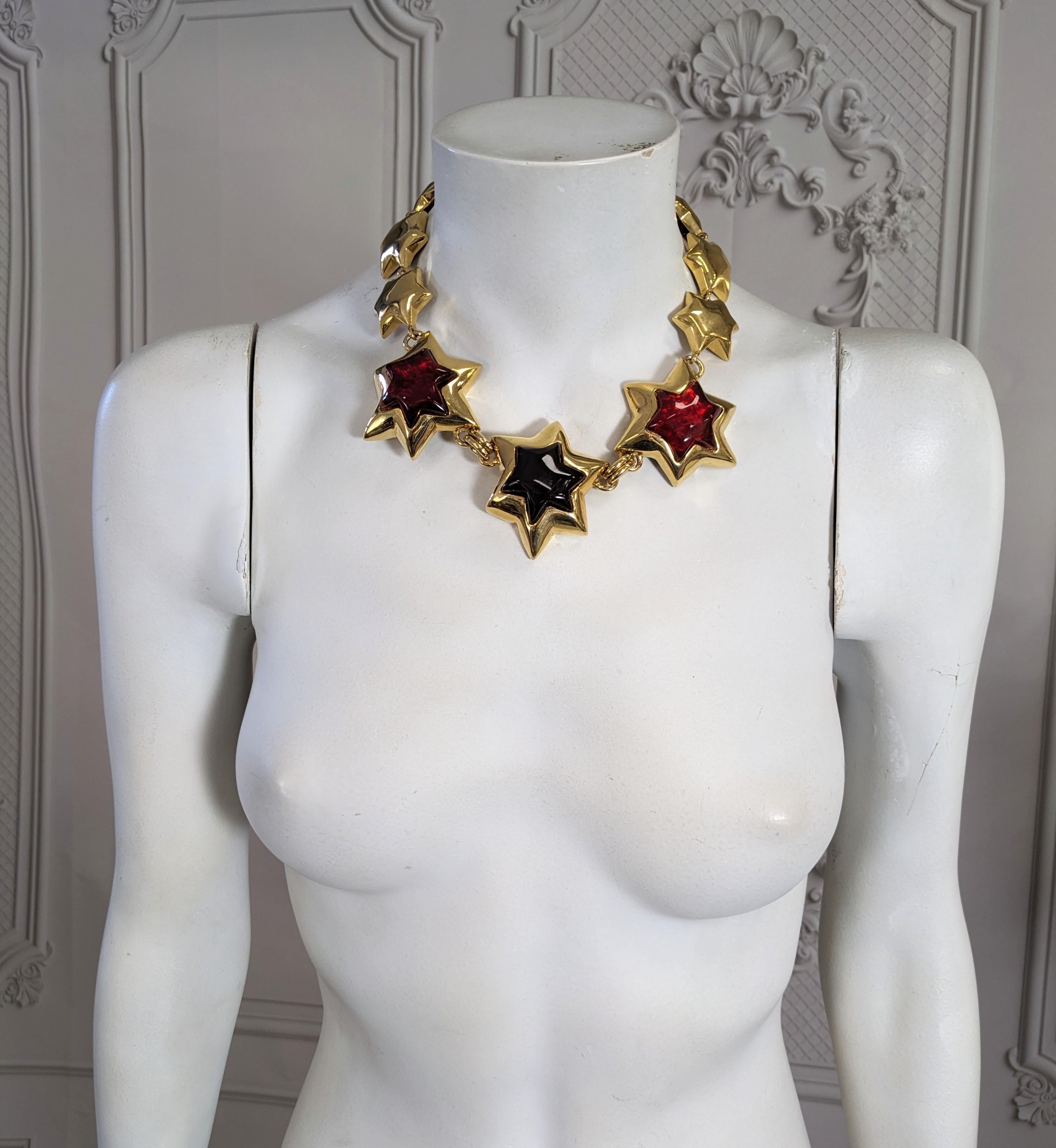 Gilt Star Motif Necklace For Sale 3