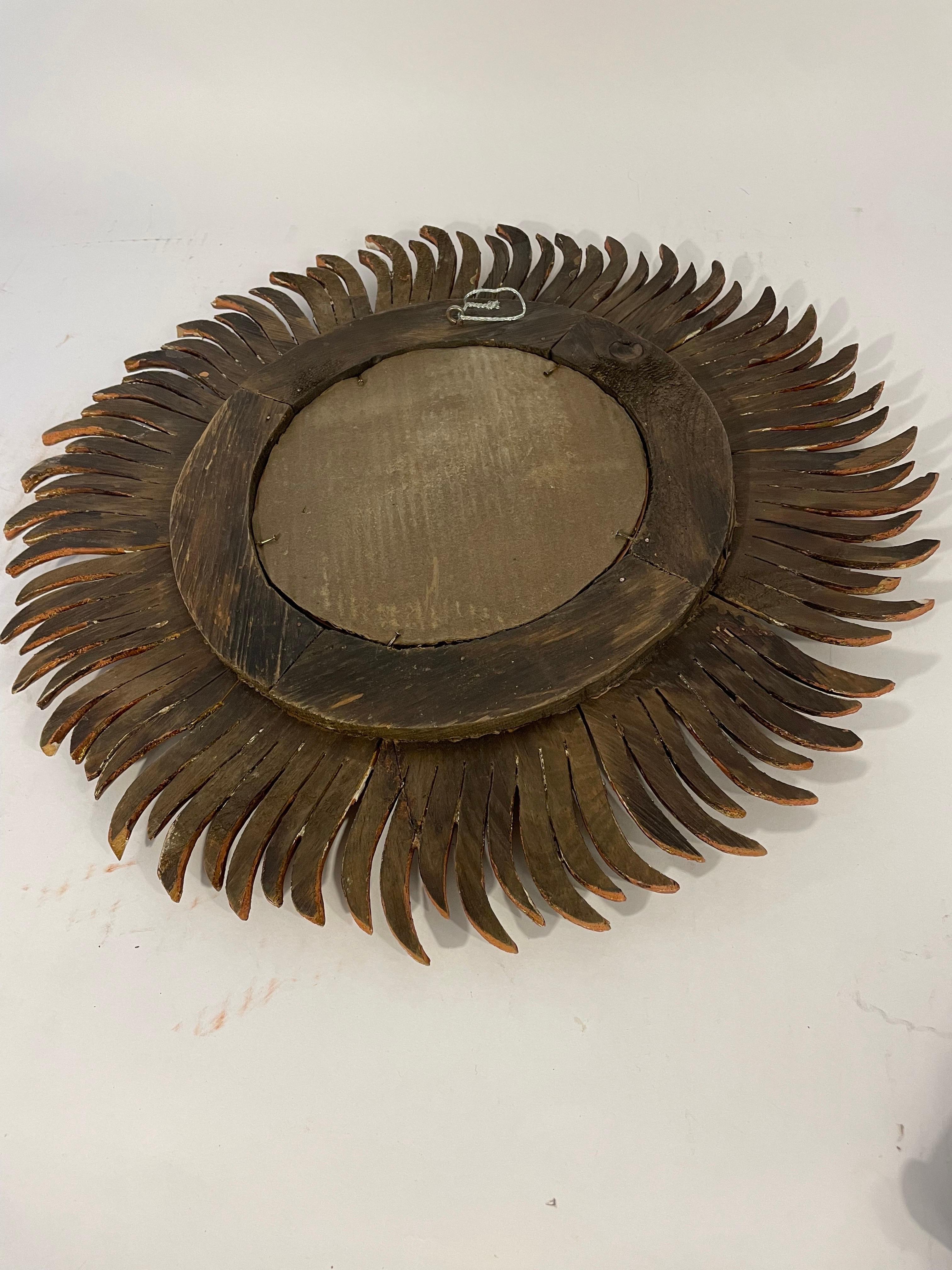 Mirror Gilt starburst mirror For Sale