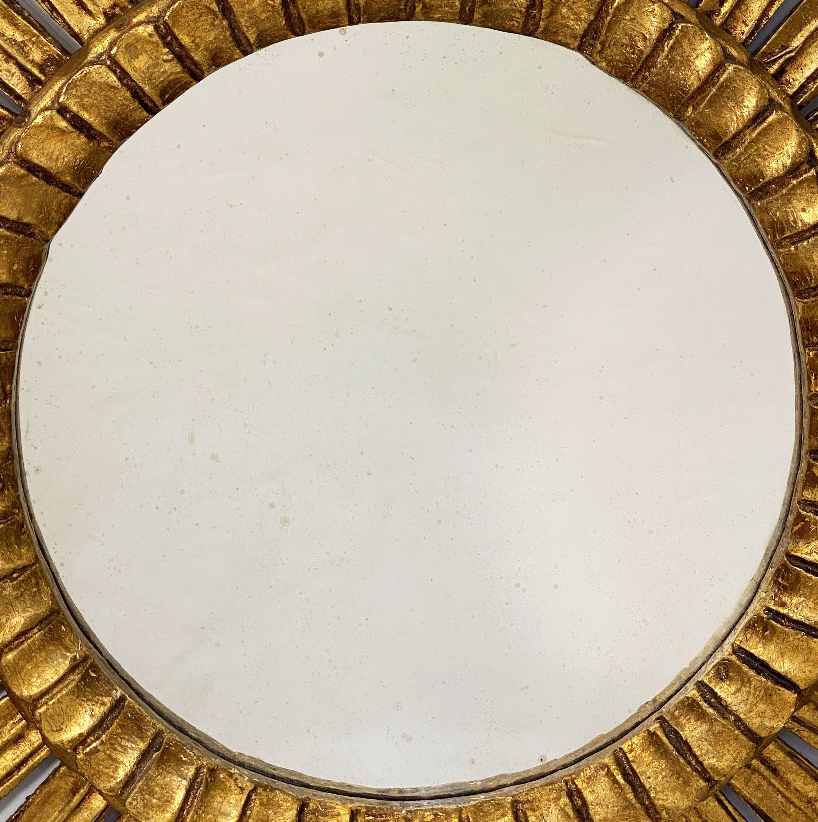 Gilt Starburst or Sunburst Mirror from France (Diameter 26) 4